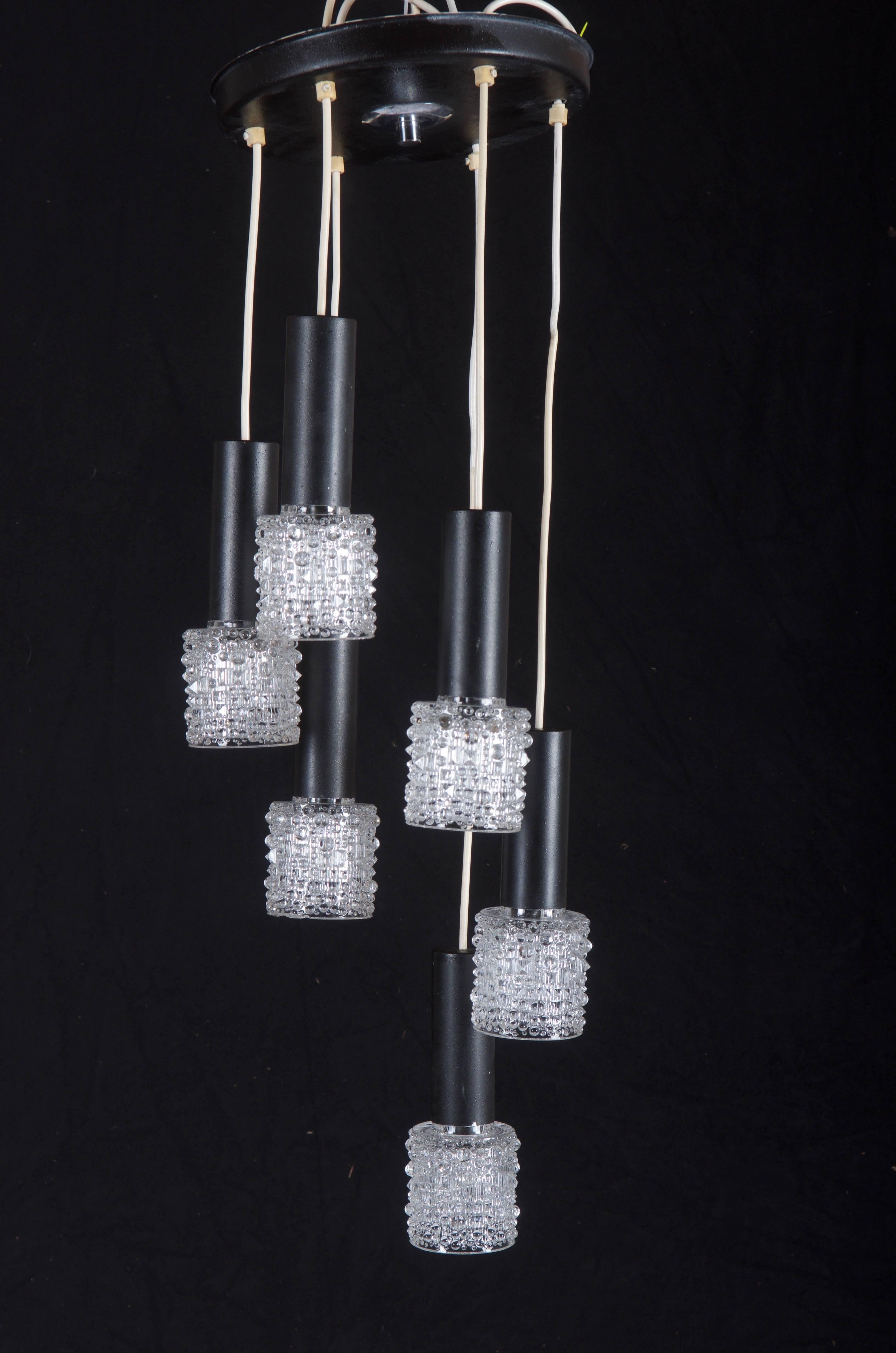 Mid-Century Cascading Ceiling Lamp For Sale 1