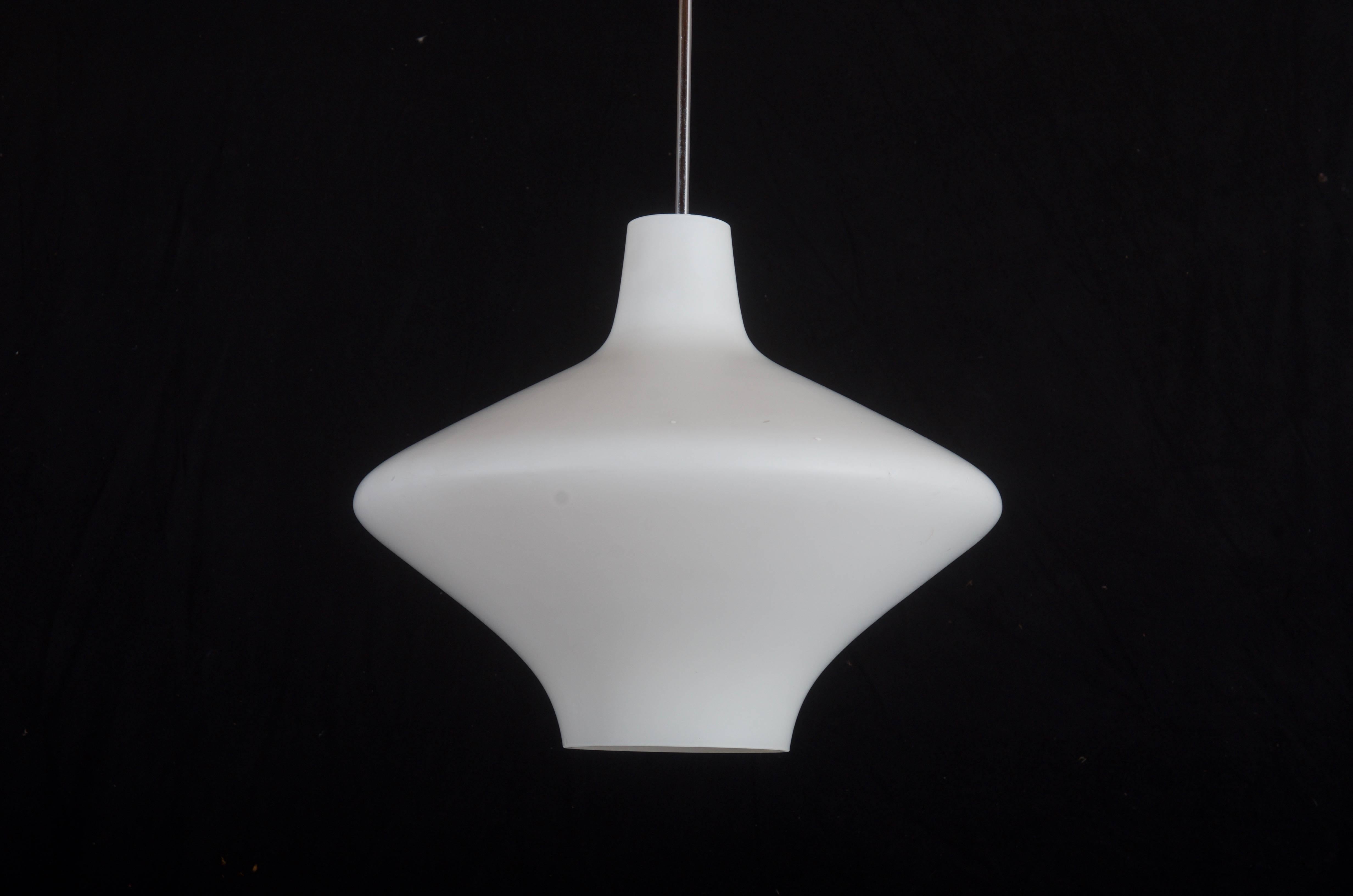 Large Opaline Glass Pendant In Excellent Condition In Vienna, AT