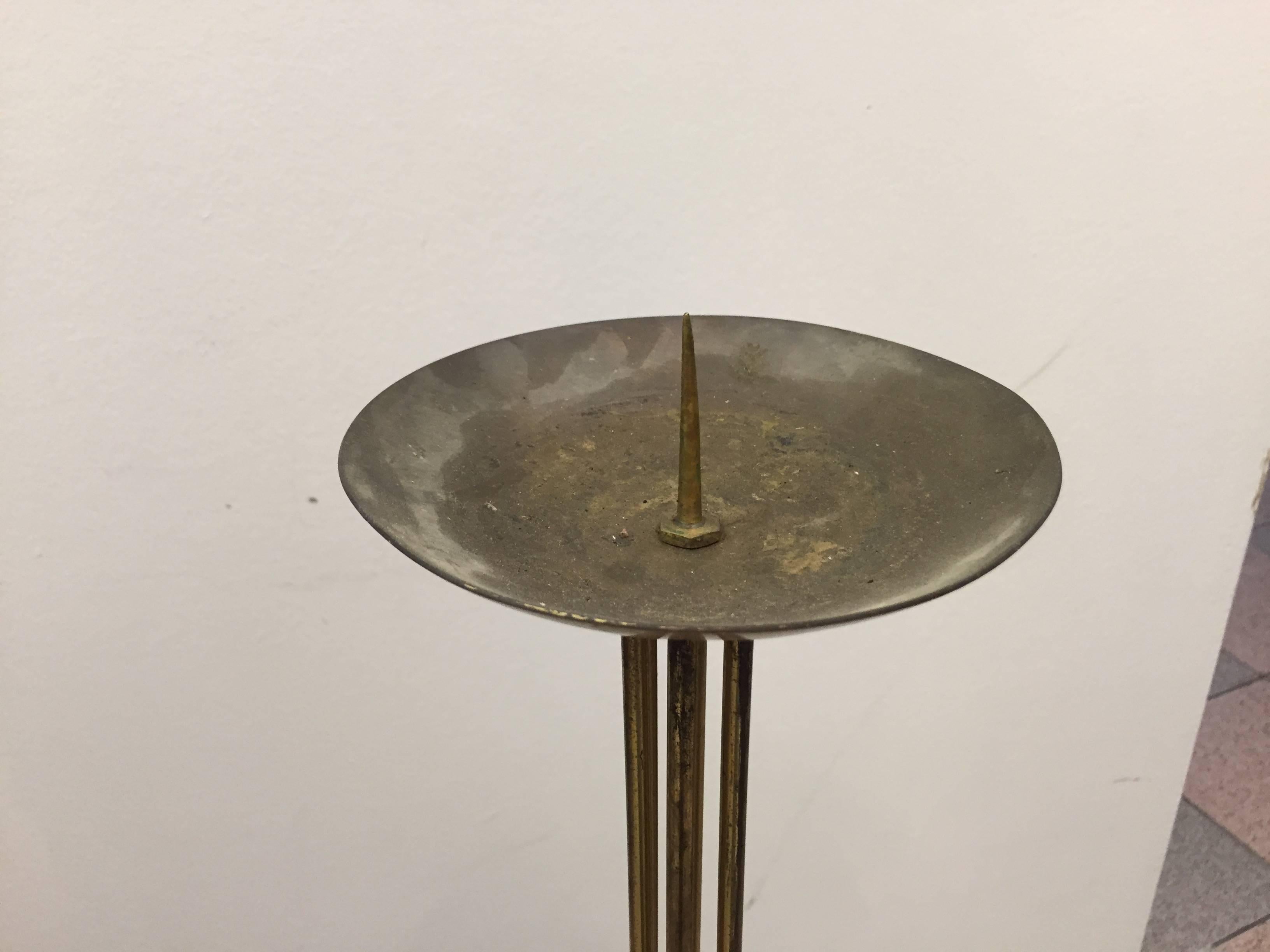 Modern Austrian Brass Candleholder