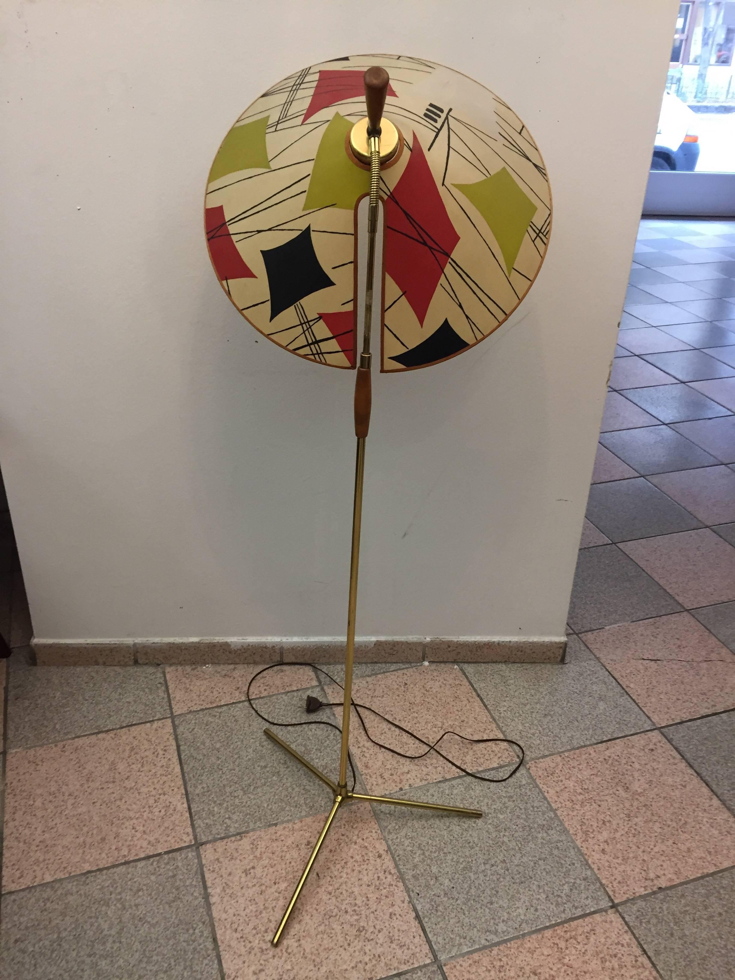 Beautiful Adjustable Brass Floor Lamp by Rupert Nikoll 2