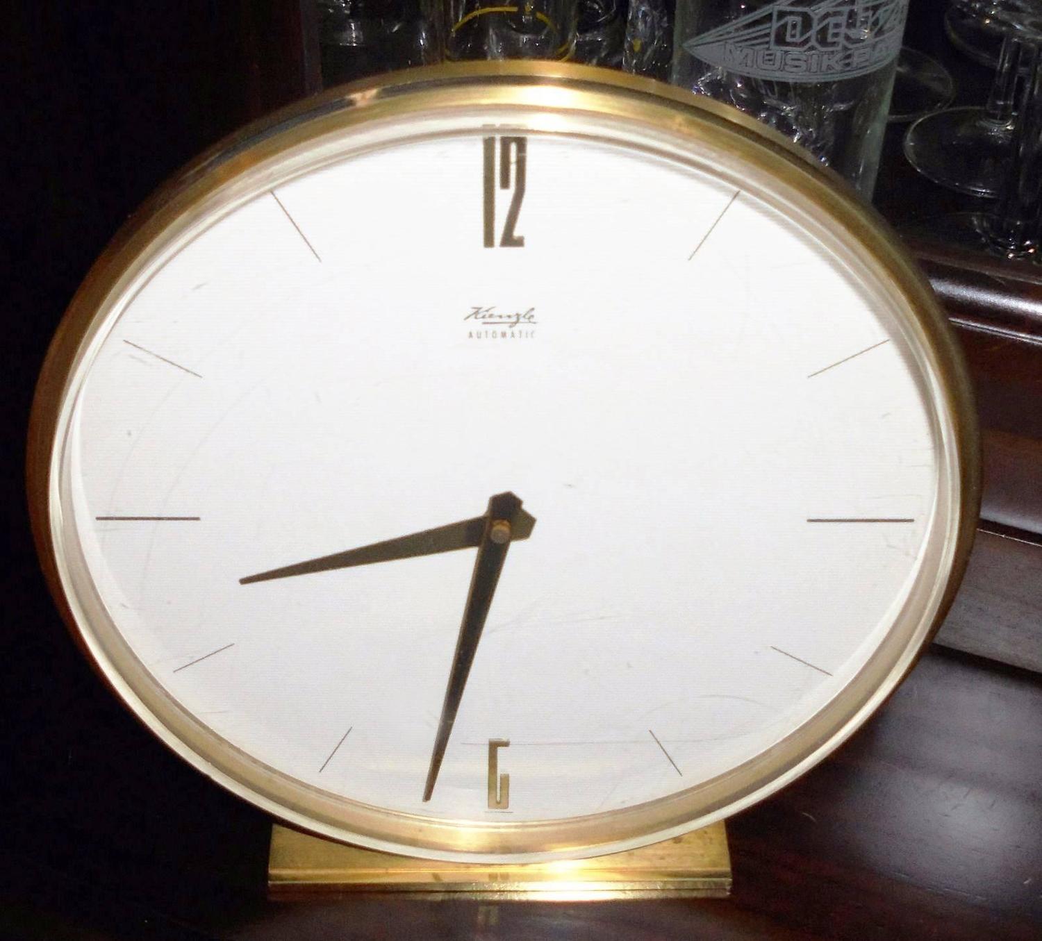 MidCentury Table Clock by Kienzle For Sale at 1stdibs