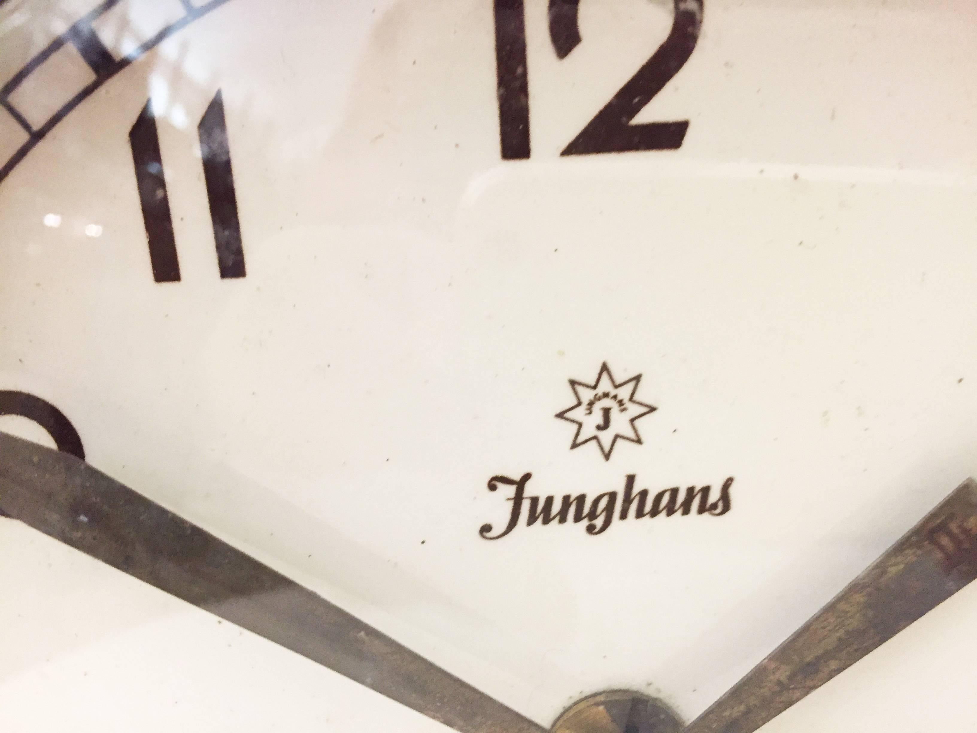 junghans mid century wall clock
