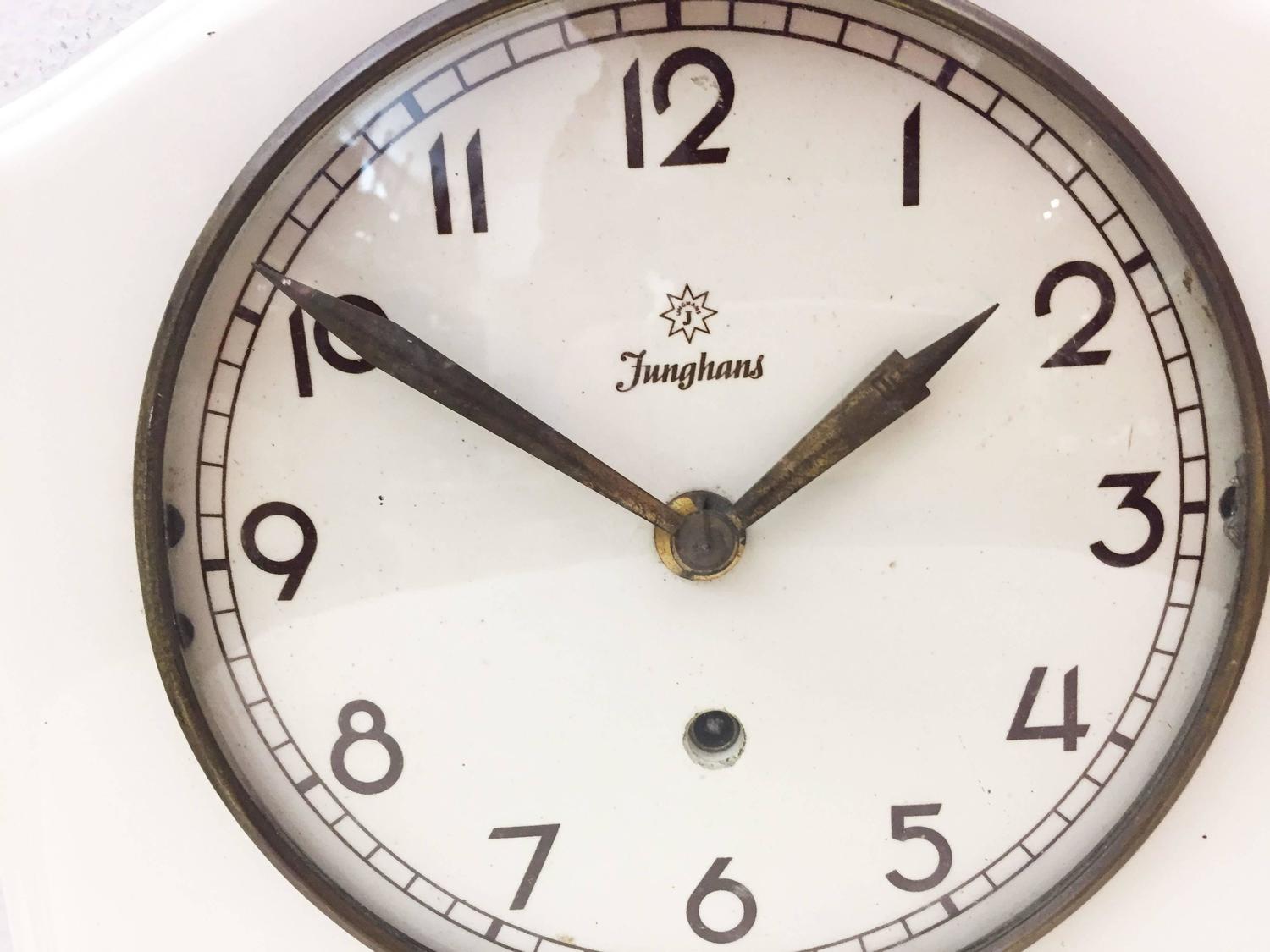 MidCentury Ceramic Wall Clock by Junghans For Sale at 1stdibs