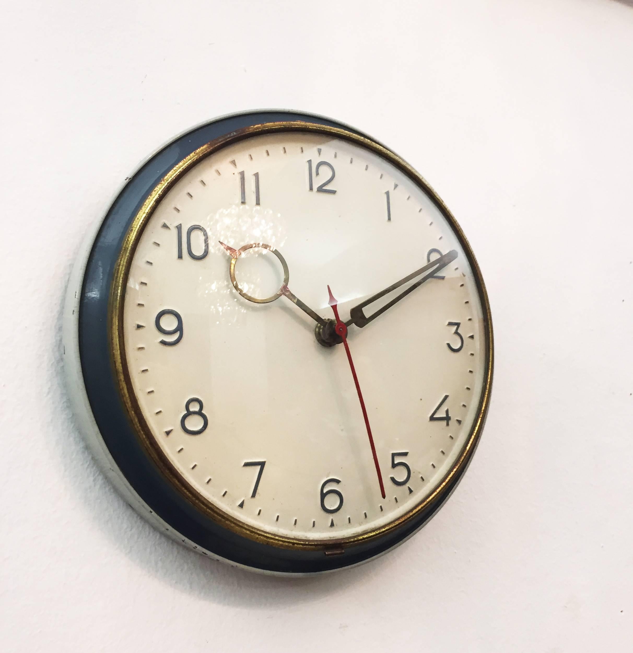 Industrial Factory or Workshop Wall Clock Attributed to Kienzle
