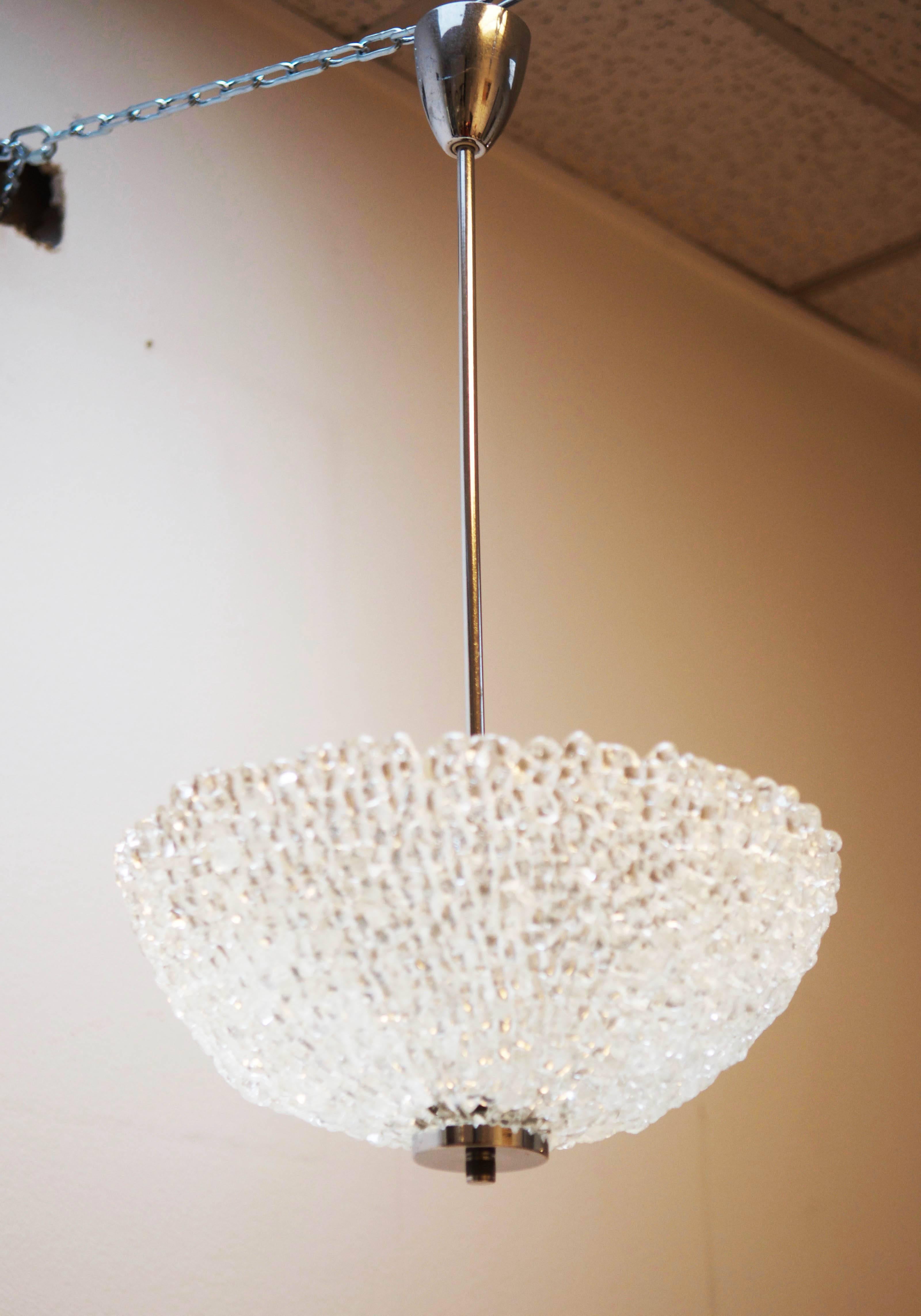 Mid-Century Modern Lucite Chandelier by Austrolux For Sale