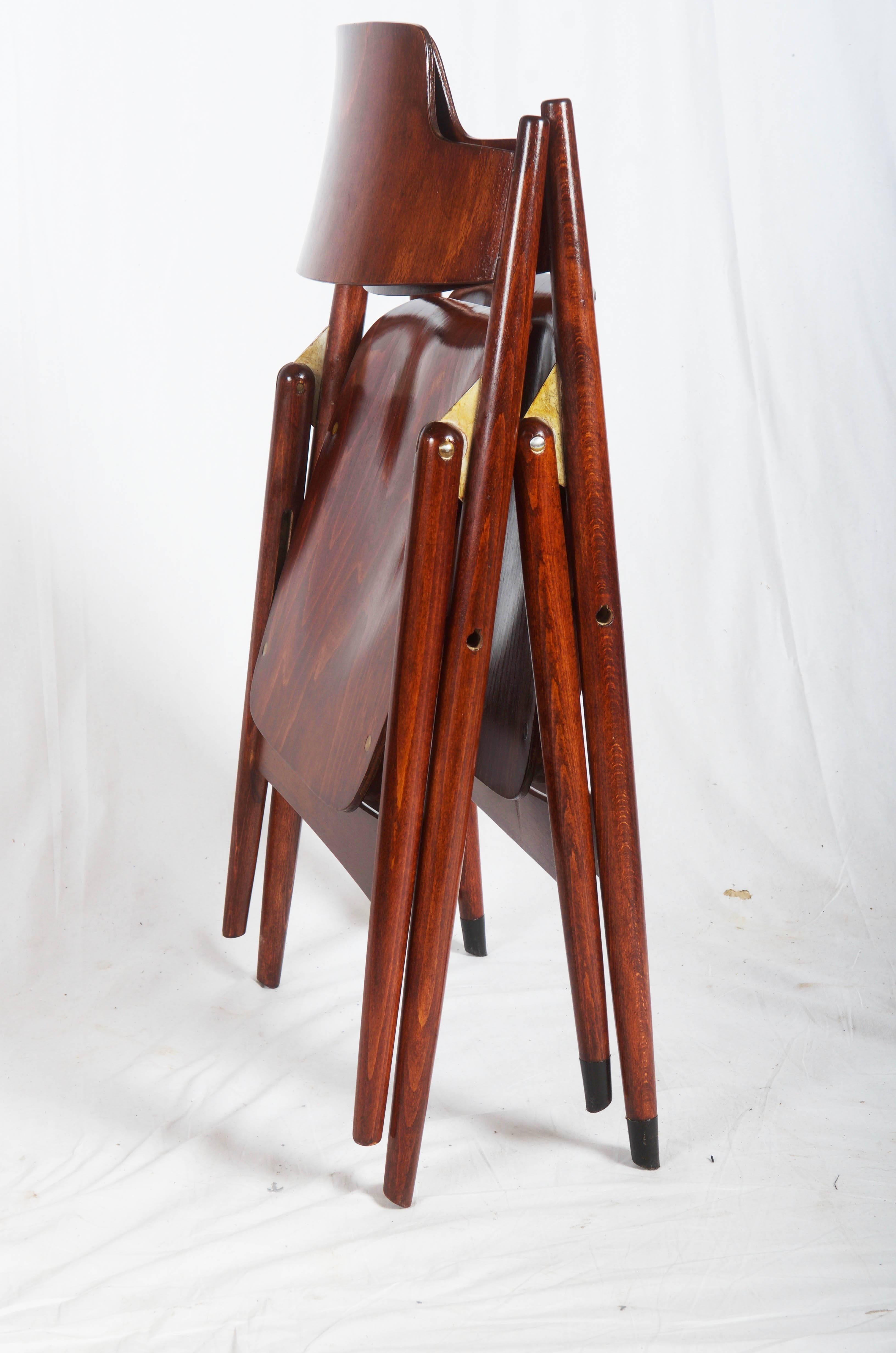 Mid-Century Klappstuhl von Egon Eiermann (Moderne der Mitte des Jahrhunderts)