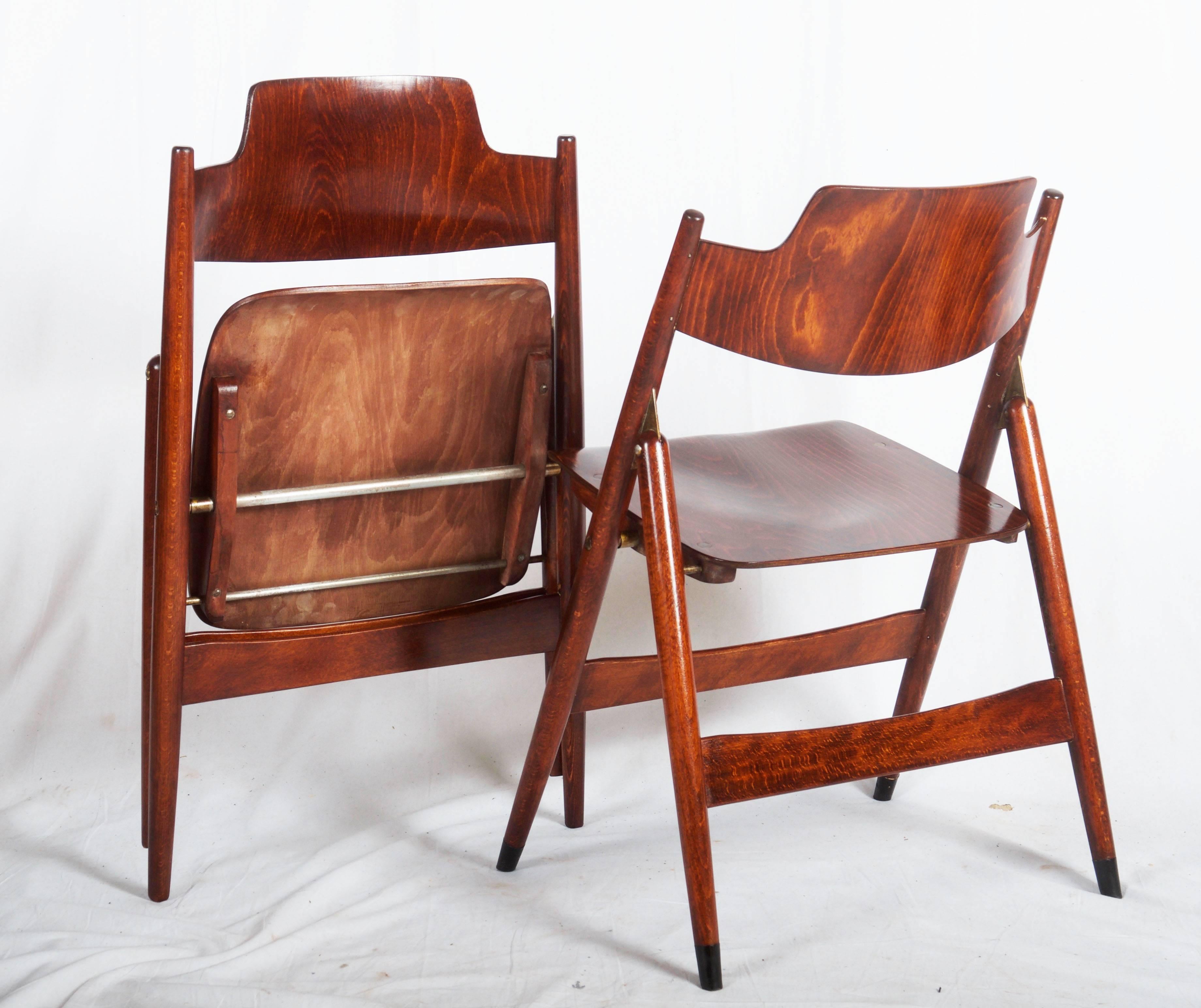 Mid-Century Klappstuhl von Egon Eiermann im Zustand „Gut“ in Vienna, AT