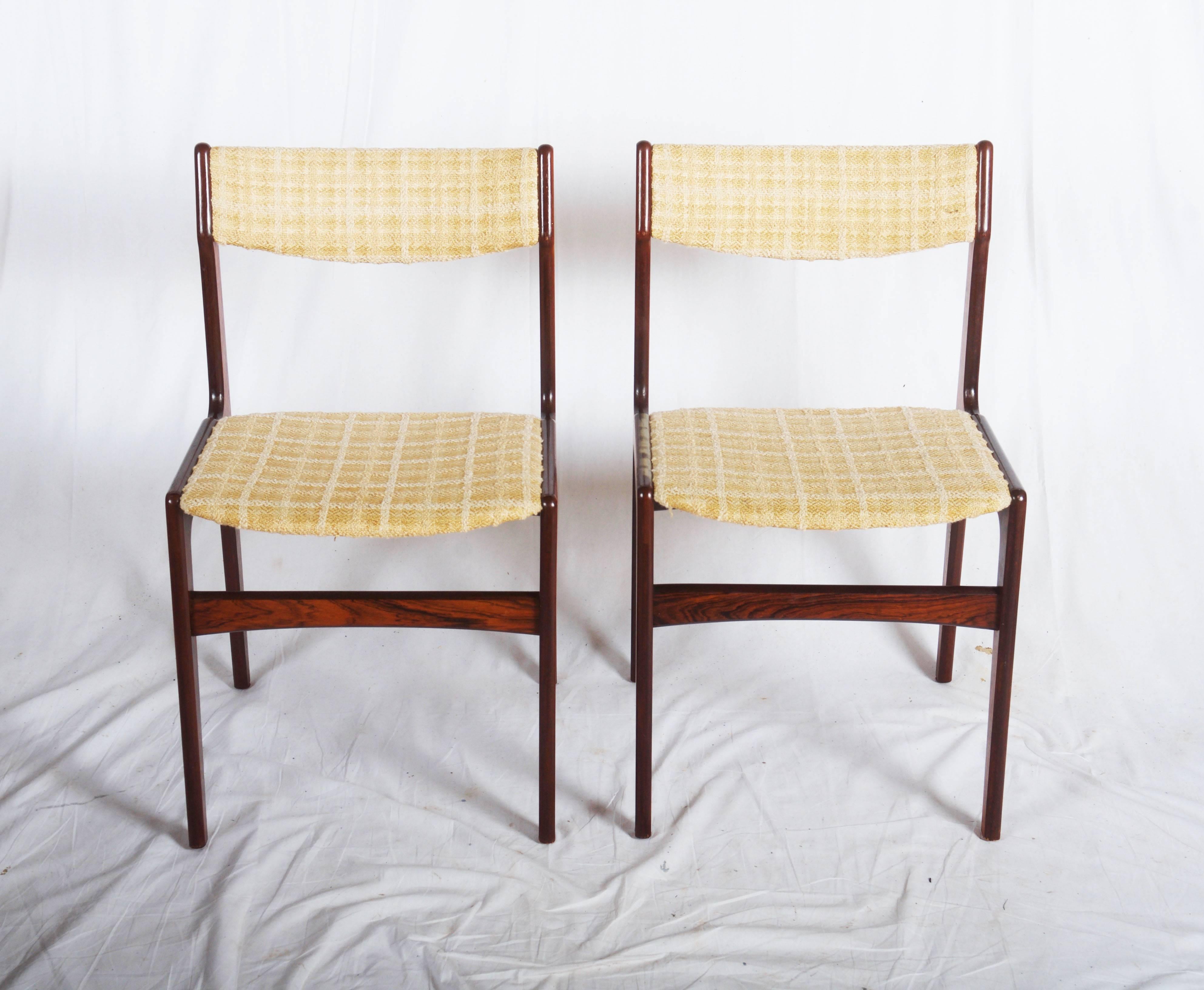 danish rosewood dining chairs for sale