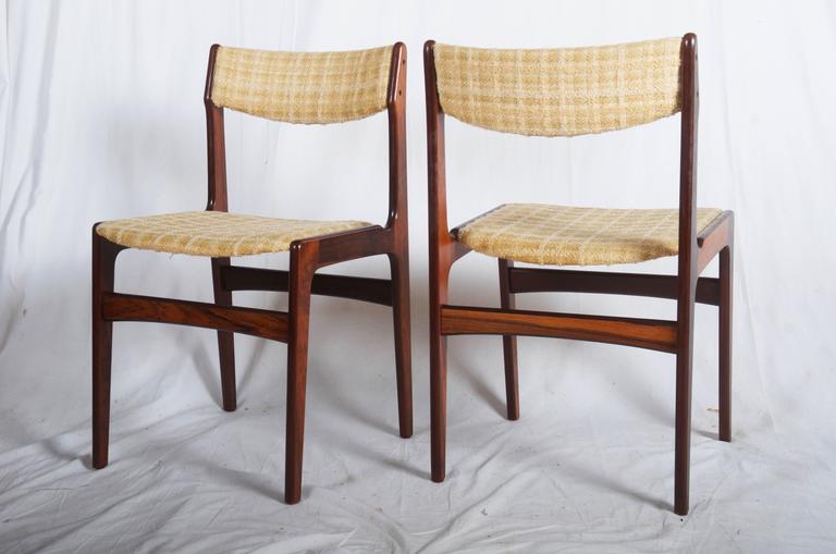 Set of Six MidCentury Danish Rosewood Dining Chairs For Sale at 1stdibs