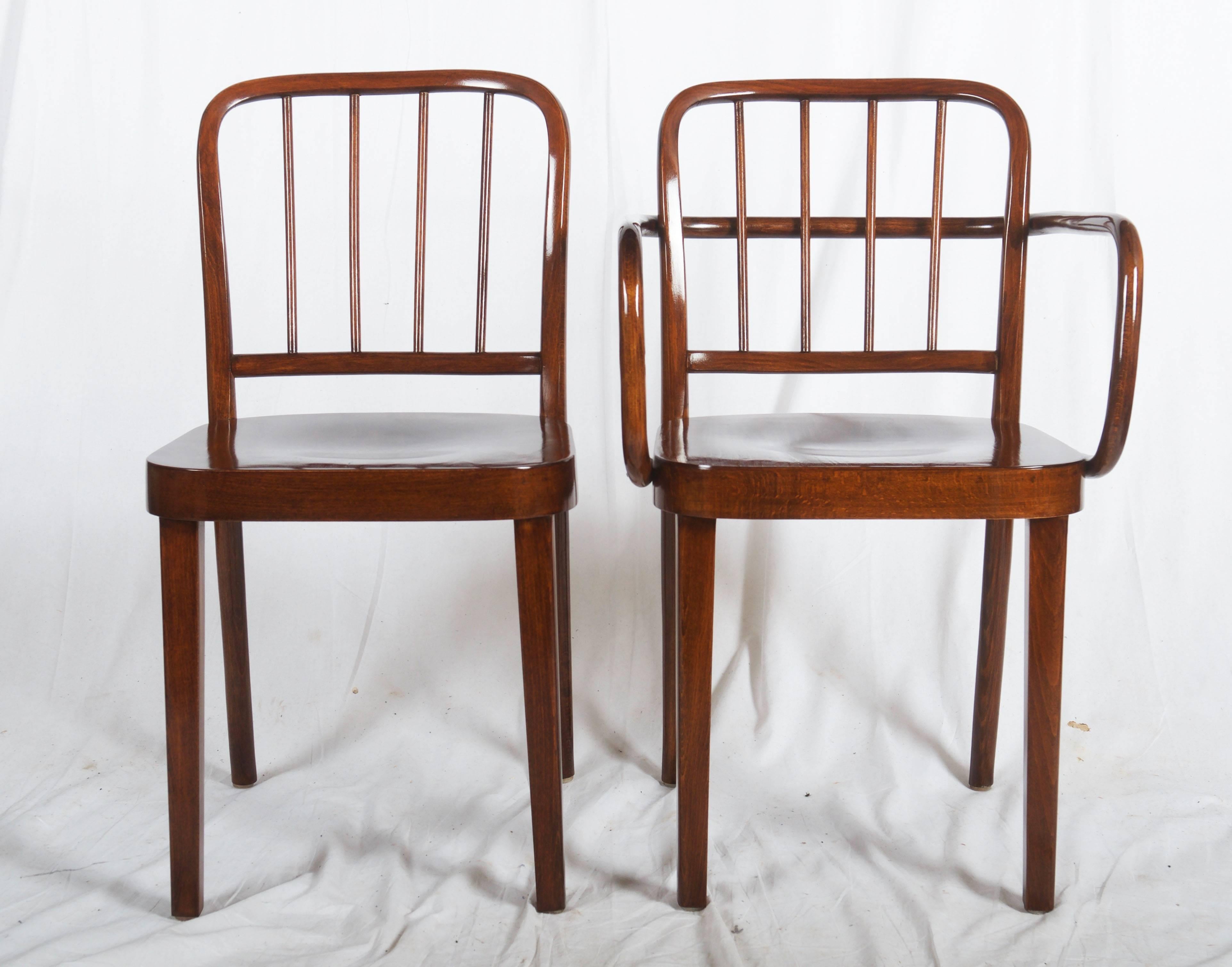 Set of Four Thonet Dining Chairs by Josef Frank 3