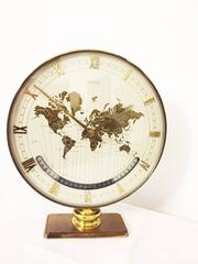 Big Kienzle Weltzeituhr Modernist Table World Timer Zone Clock, 1960s