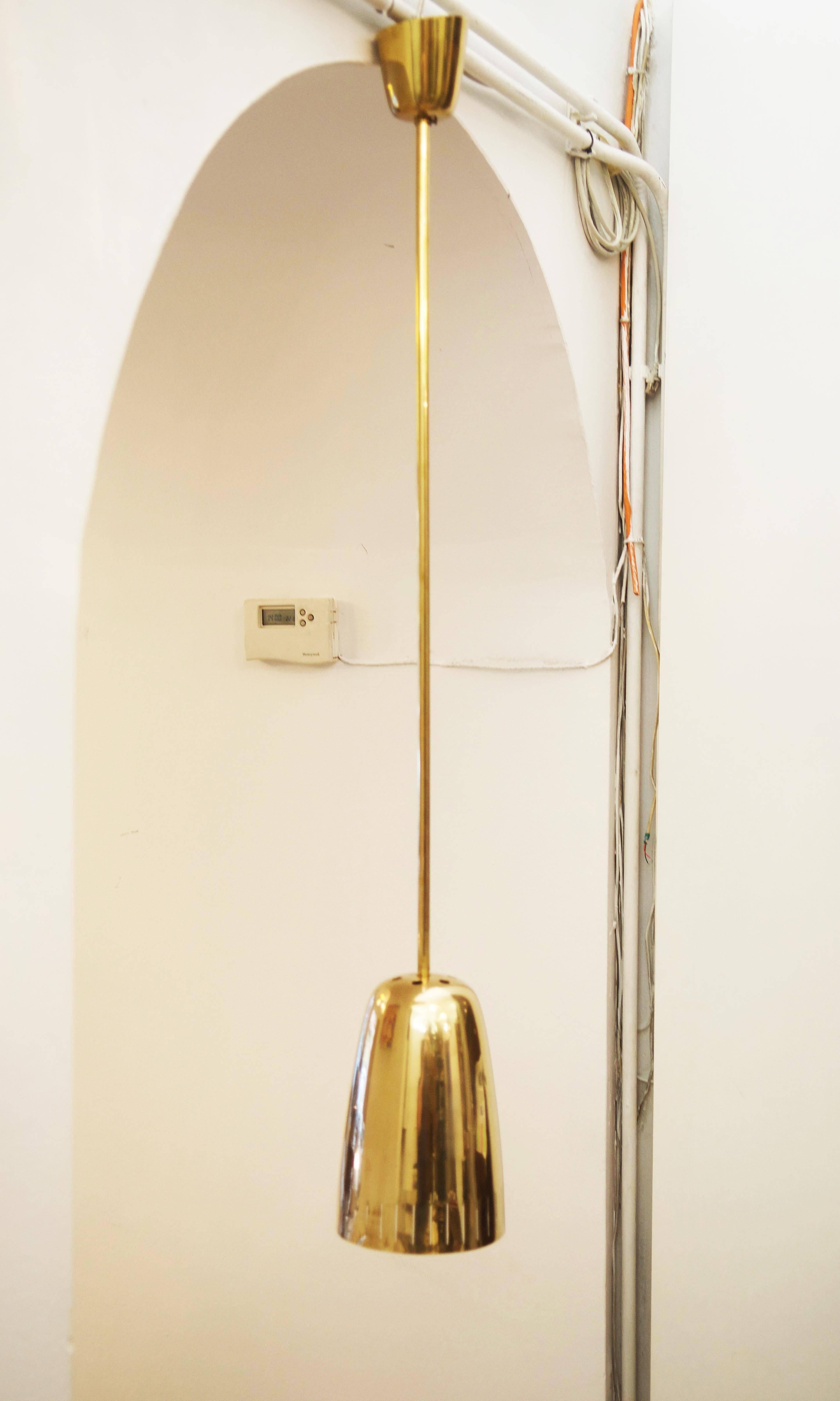 Mid-20th Century Mid-Century Brass Pendant by Kalmar Vienna For Sale