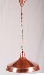 Mid-Century Hammered Copper Pendant Light