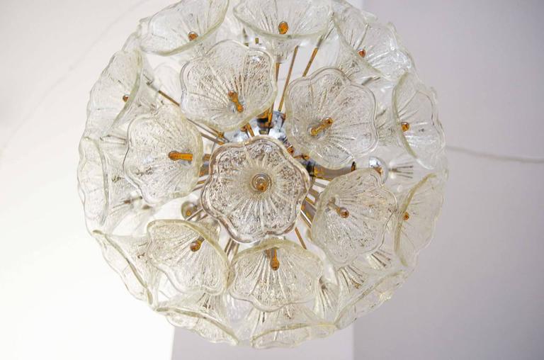 Murano Glass Flowers Chandelier In The Style Of Venini For At Italian Murano Glass Flowers Chandelier In The Style Of Venini For