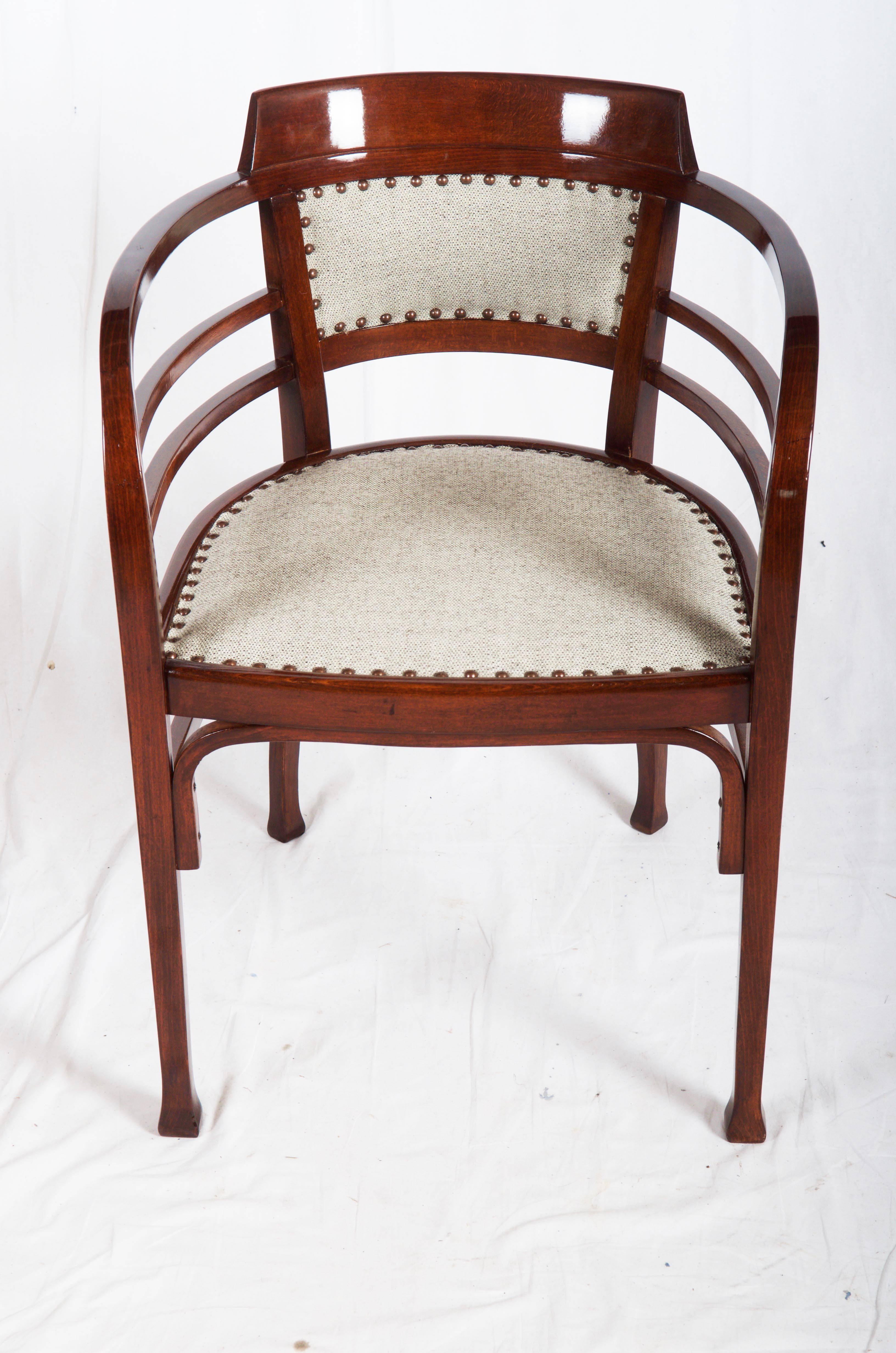 Cuir Fauteuils Thonet par Otto Wagner en vente