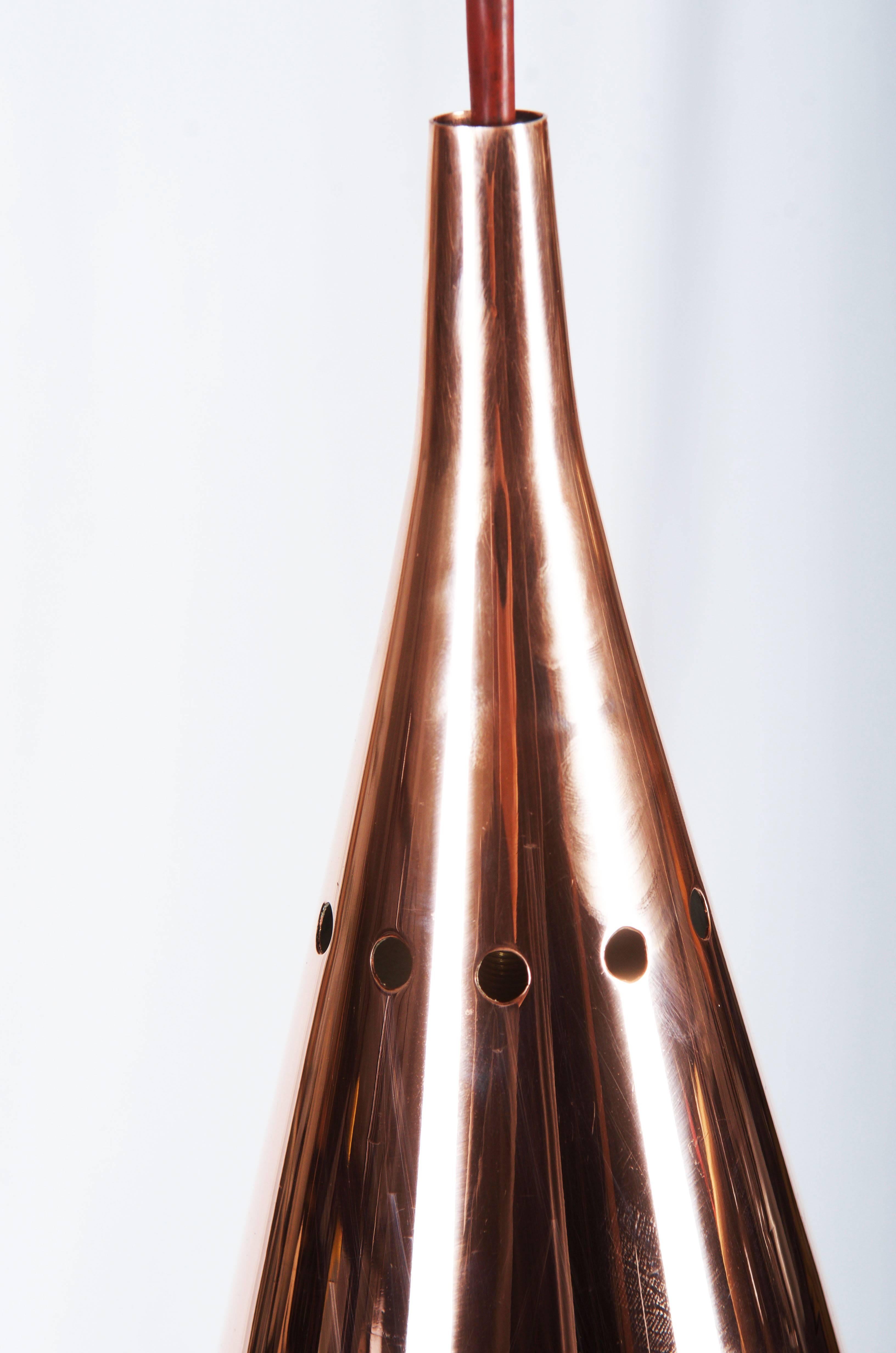 Mid-Century Modern Mid-Century Copper Pendant by Kalmar Vienna For Sale