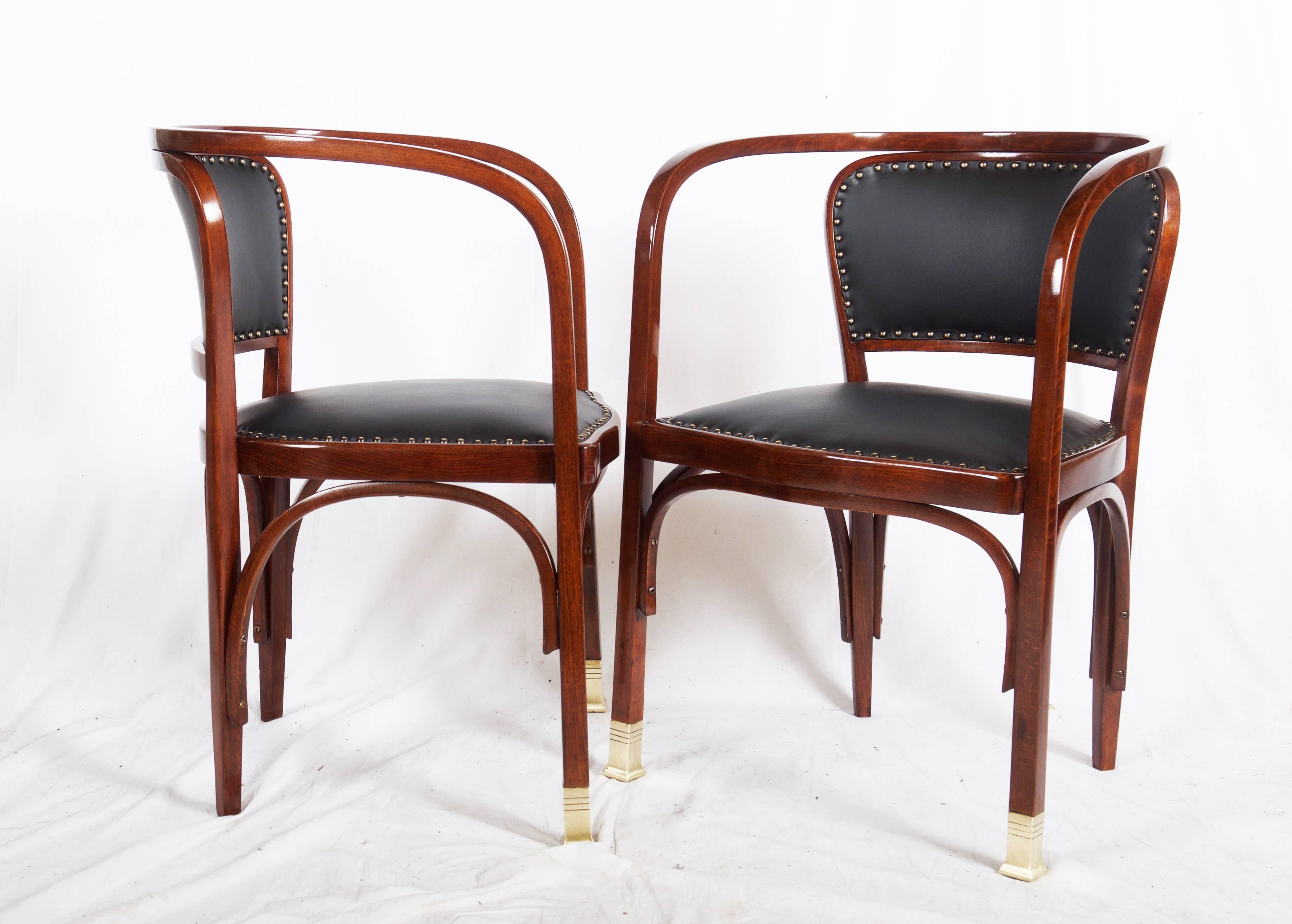 Chairs by Gustav Siegel for Kohn In Excellent Condition For Sale In Vienna, AT
