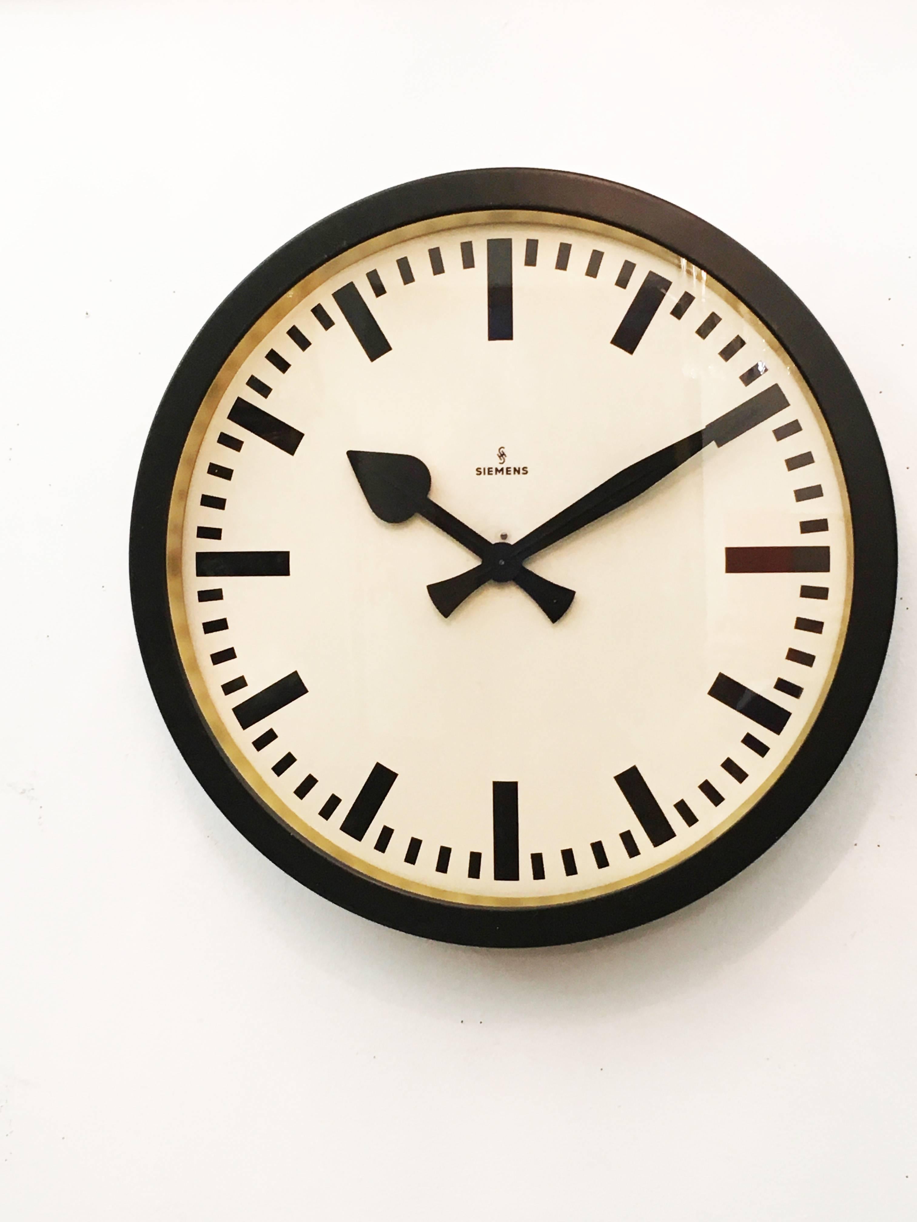 Large Siemens Industrial or Station Wall Clock 2
