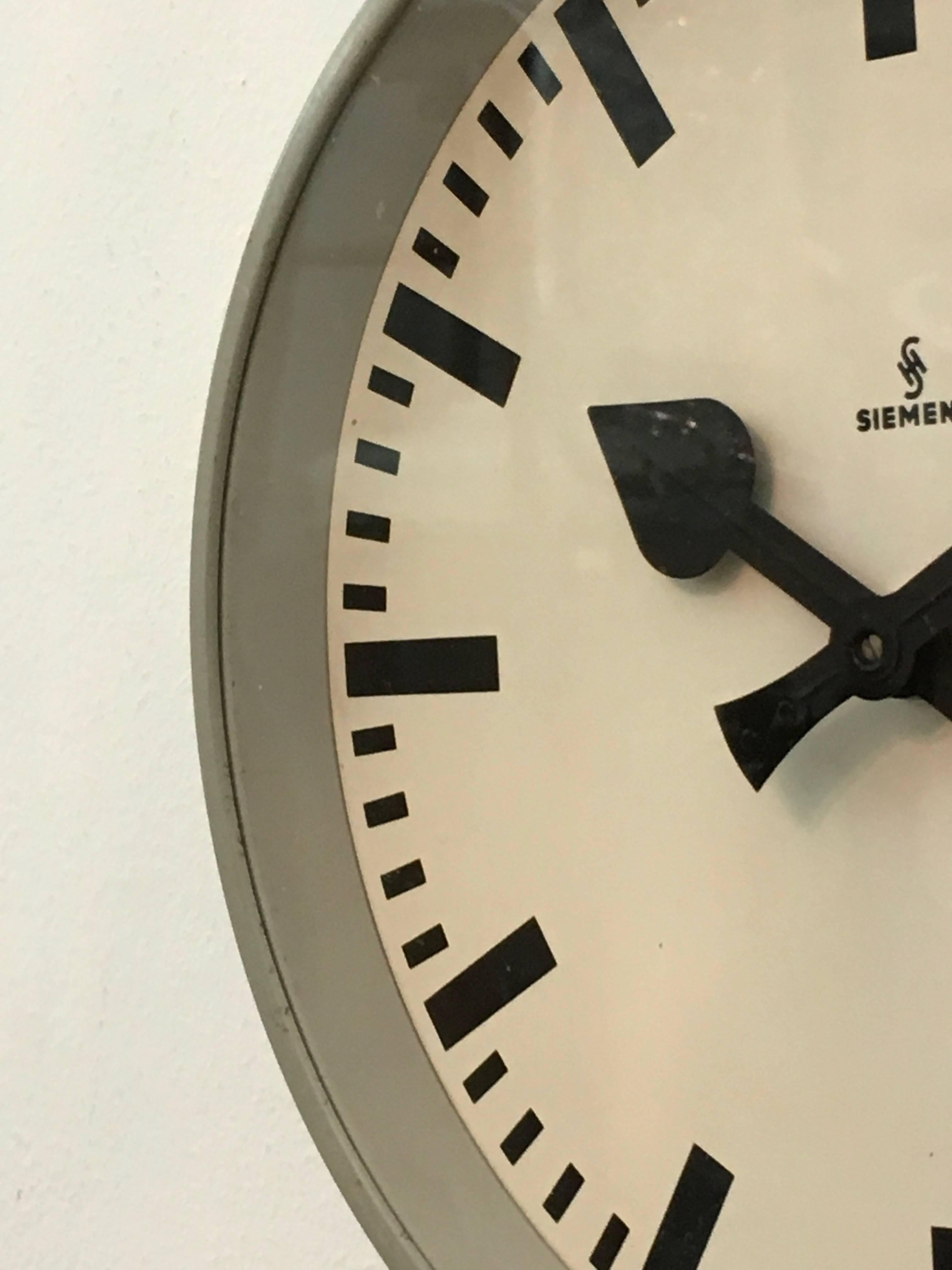 German Siemens Factory or Workshop Wall Clock