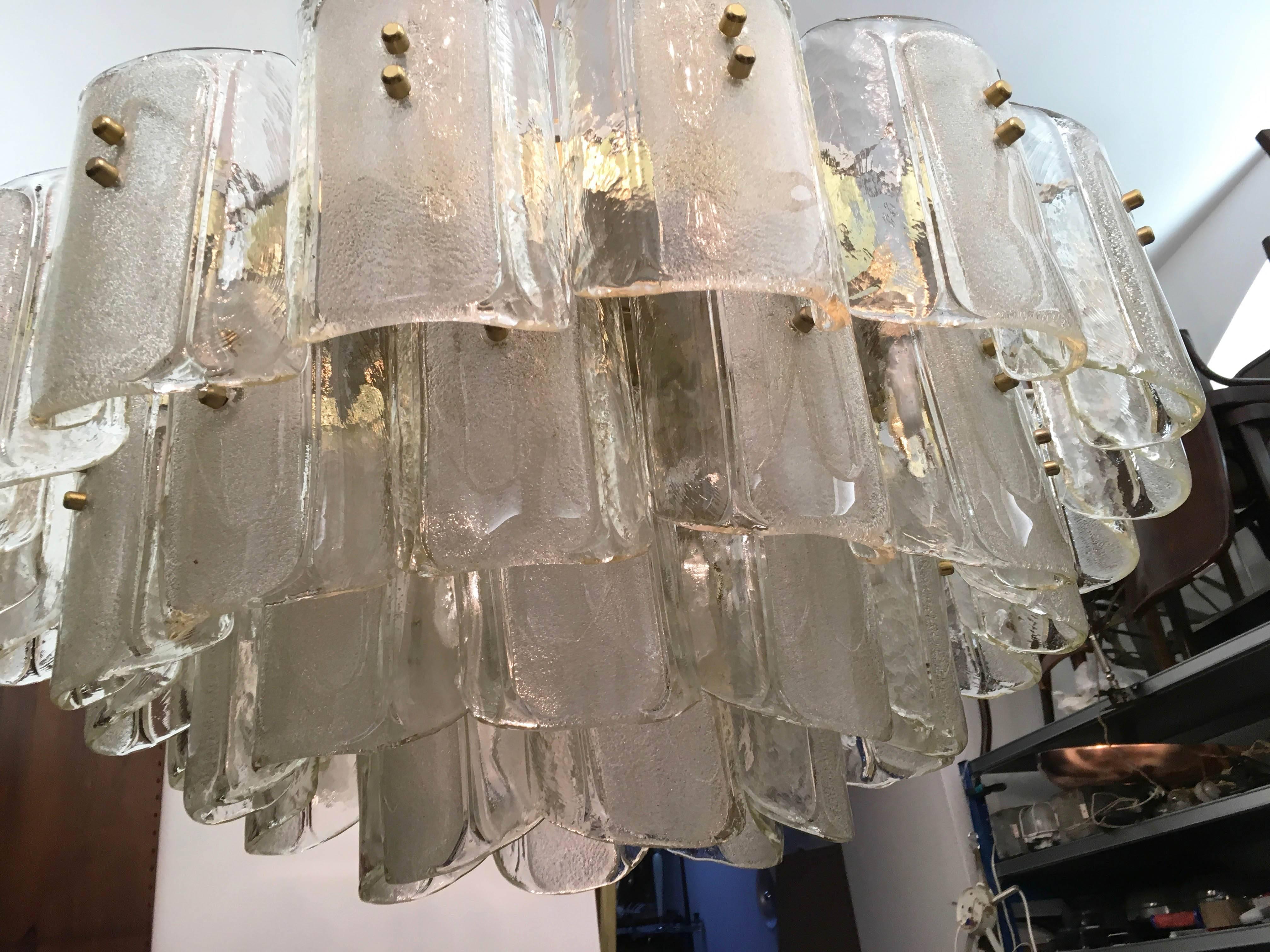 Austrian Huge Stunning Crystal Glass Chandelier Attributed to J.T. Kalmar