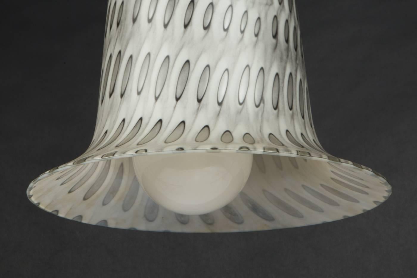 Mid-Century Modern Mid-Century Textured Pendant by Peill & Putzler Bell Shape For Sale