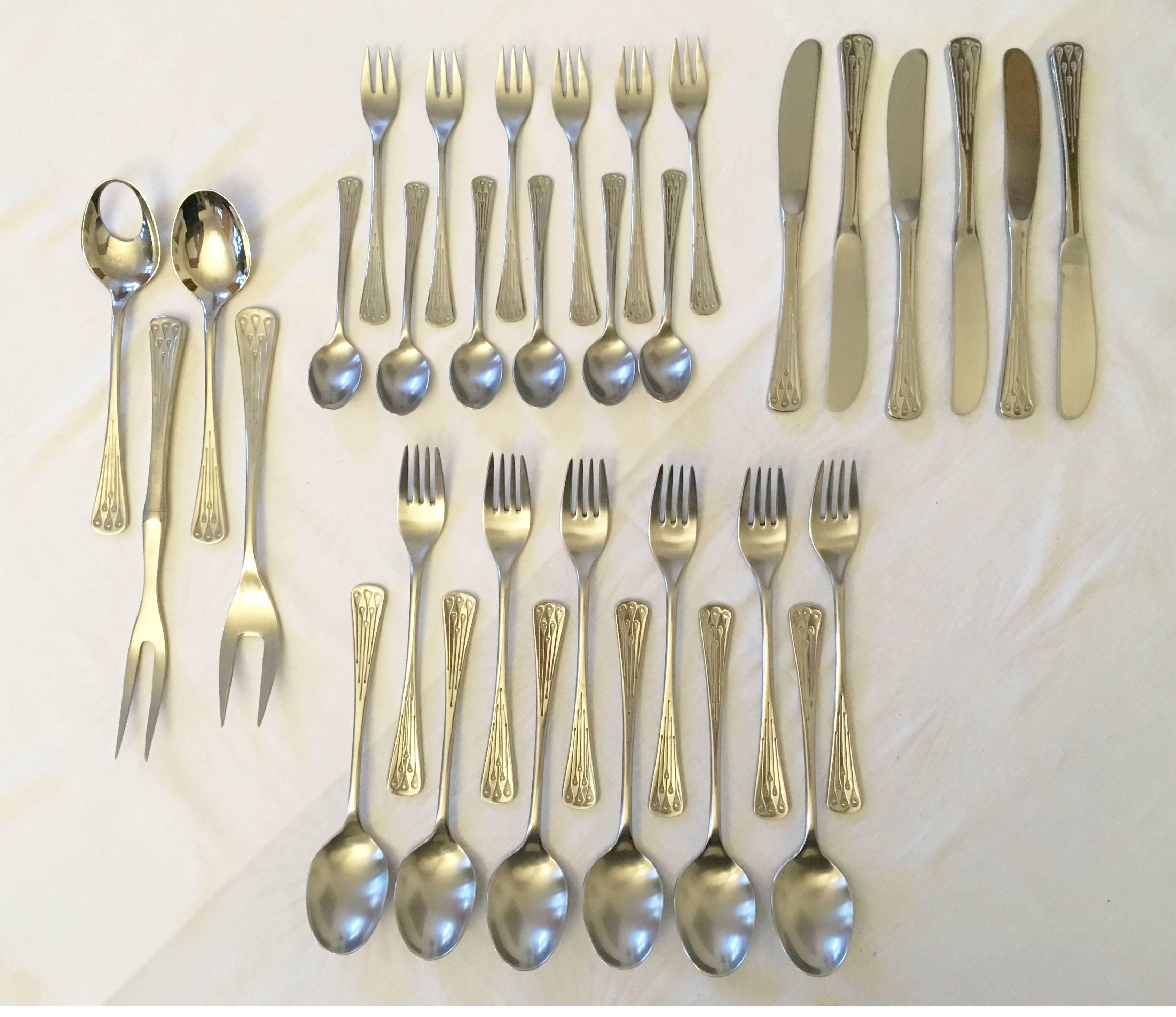 Flatware, Cutlery Set by Berndorf Model 9100, Charleston For Sale 1