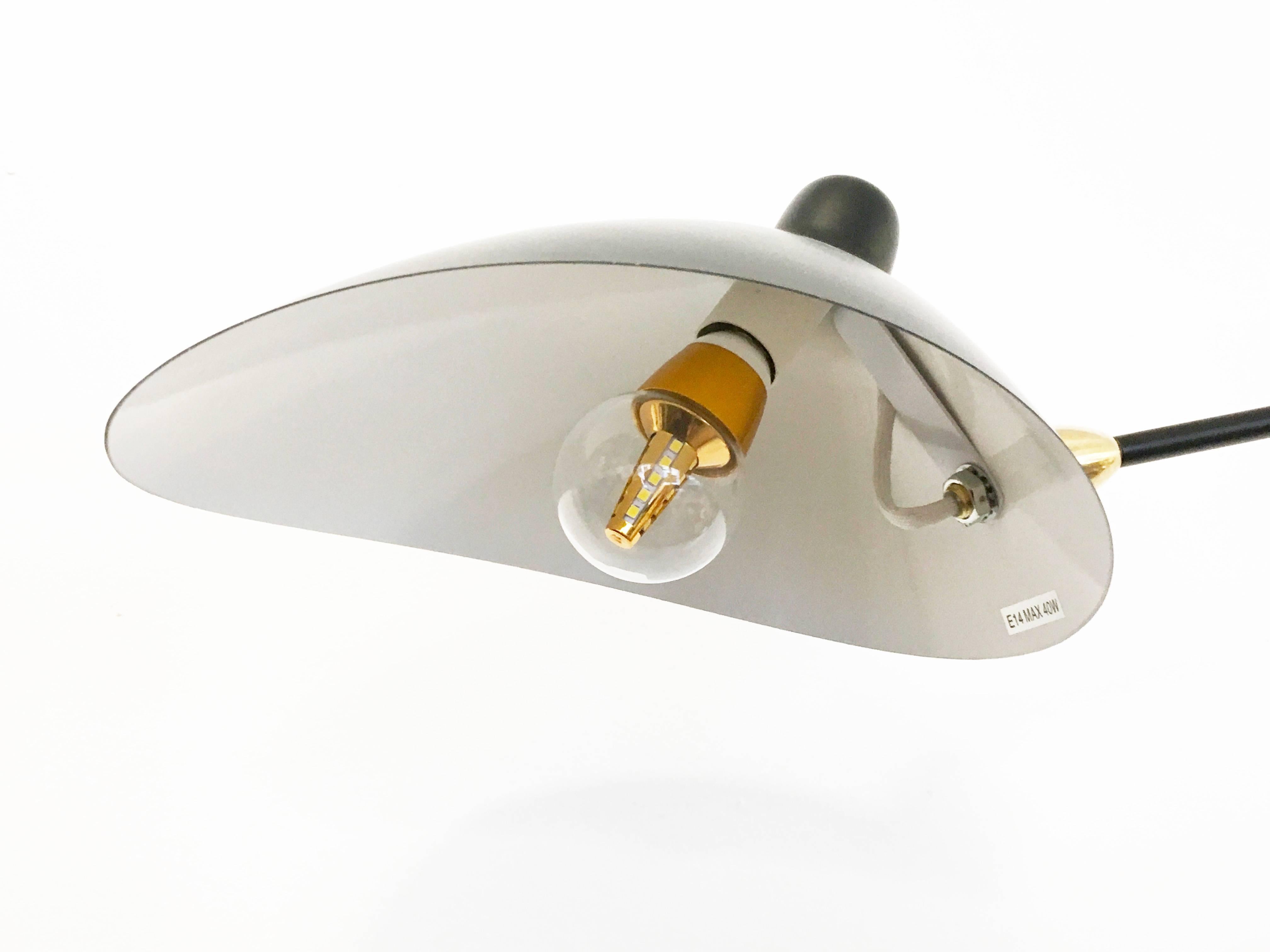 Mid-Century Modern Sconce with Two Rotating Arms in the Style of Serge Mouille