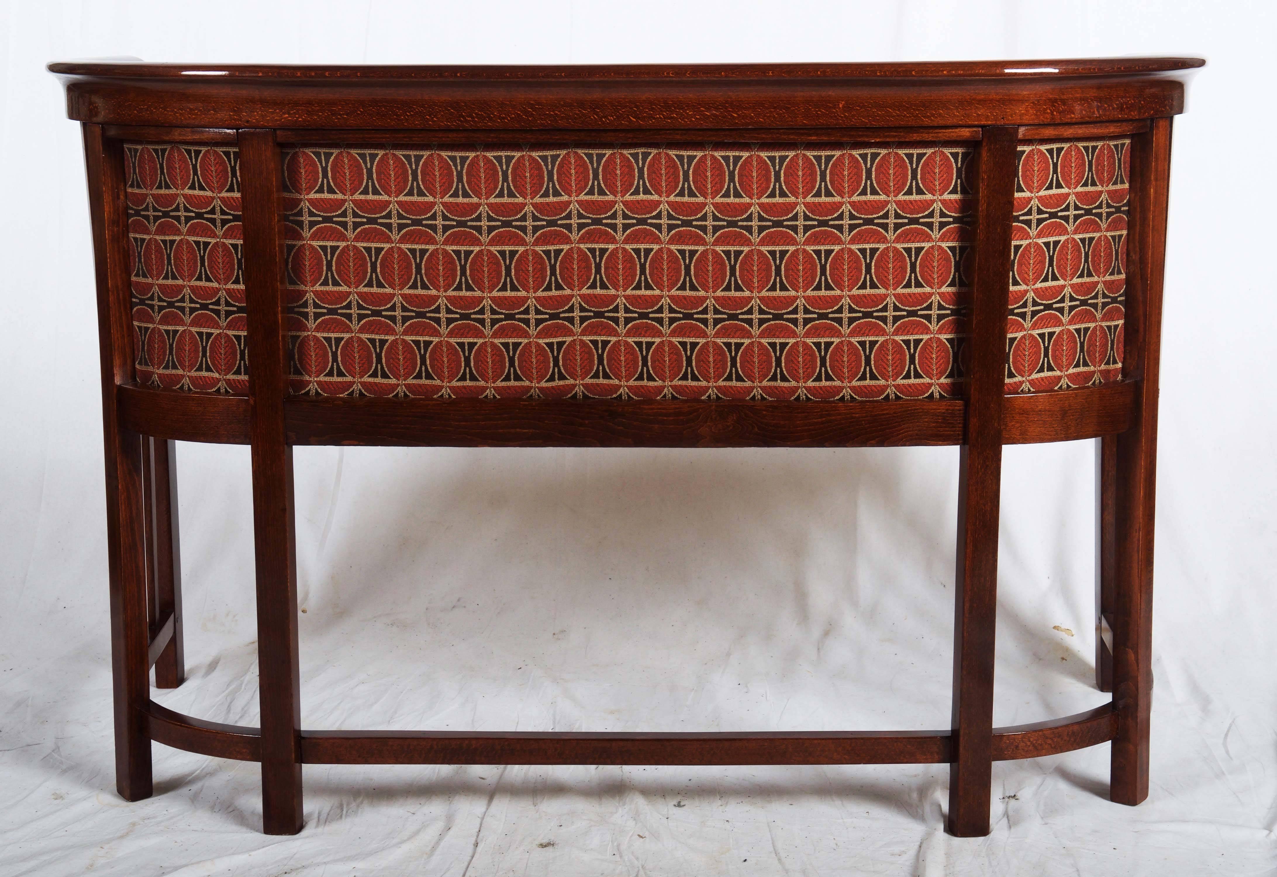 Tissu d'ameublement Settee Josef Hoffmann en bois courbé en vente