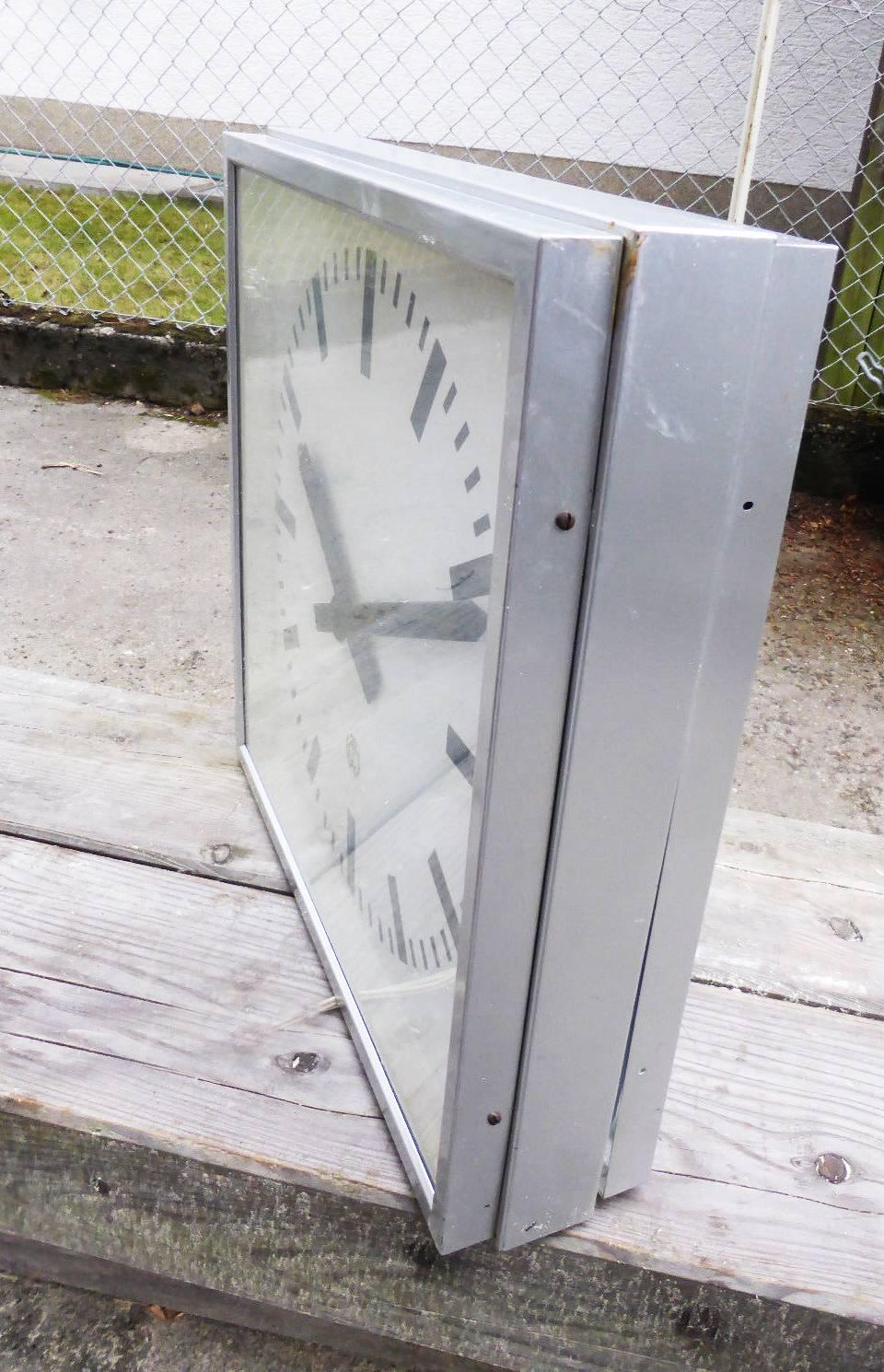 German Large C.T. Wagner Double Faced Station Clock