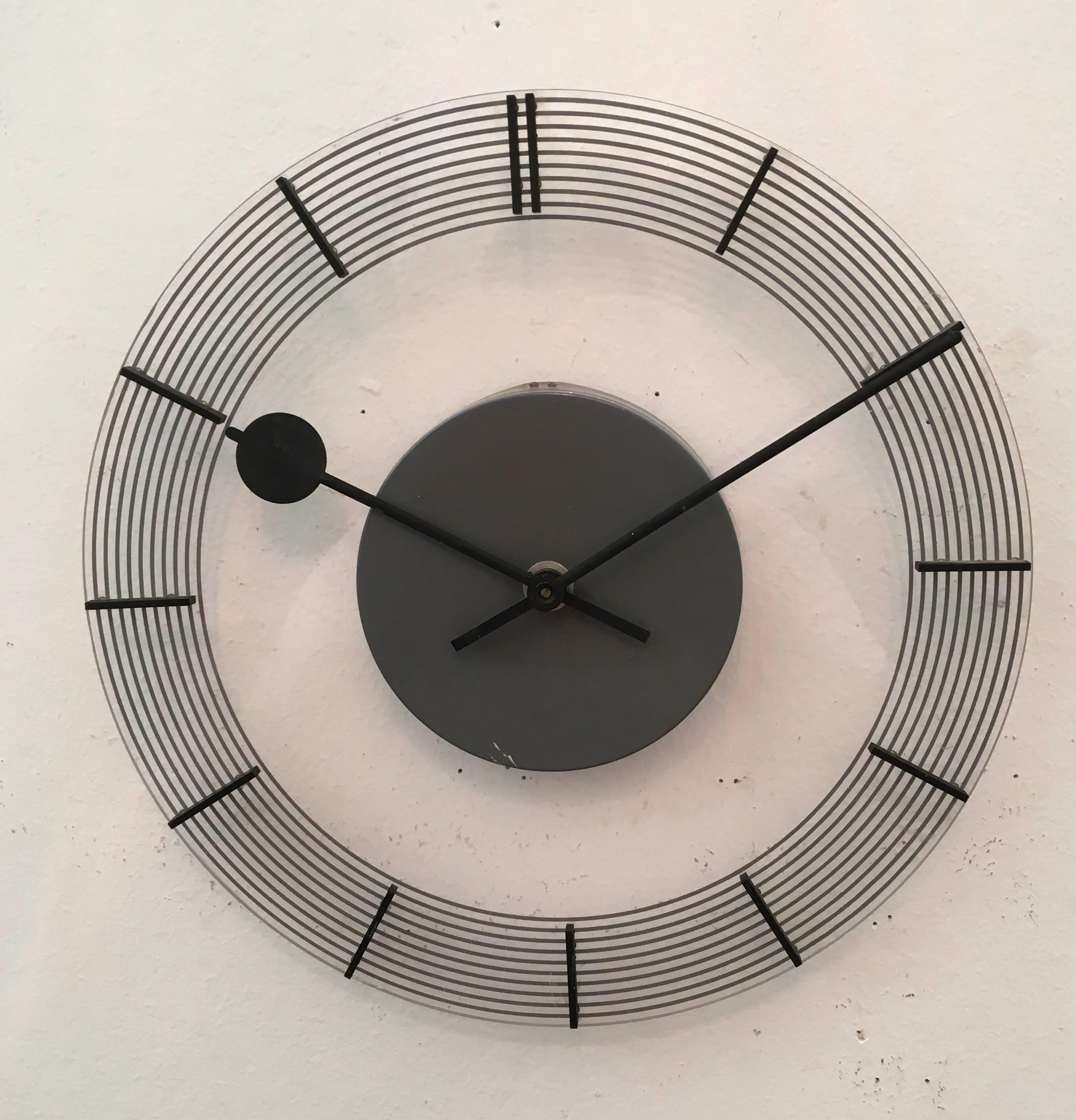 Steel Siemens Halske Factory or Workshop Wall Clock