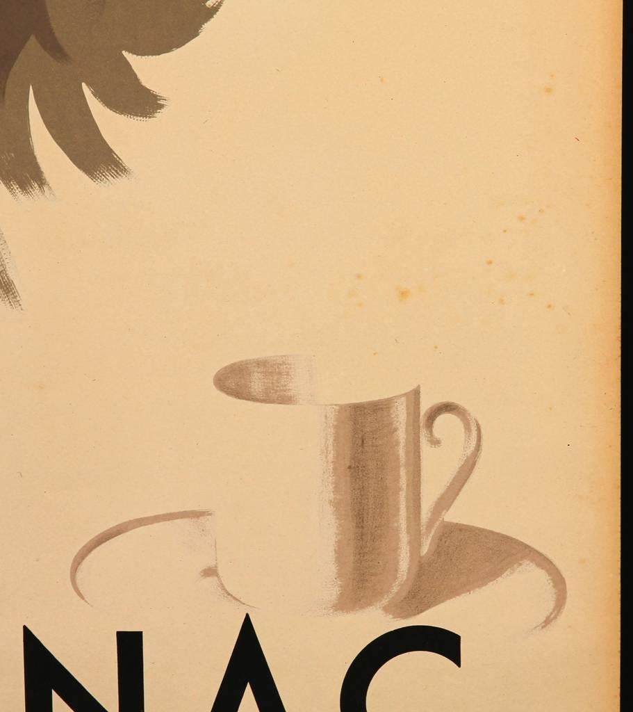 Art Deco Poster 'Armagnac Barnabé' Litografi Paris, 1946