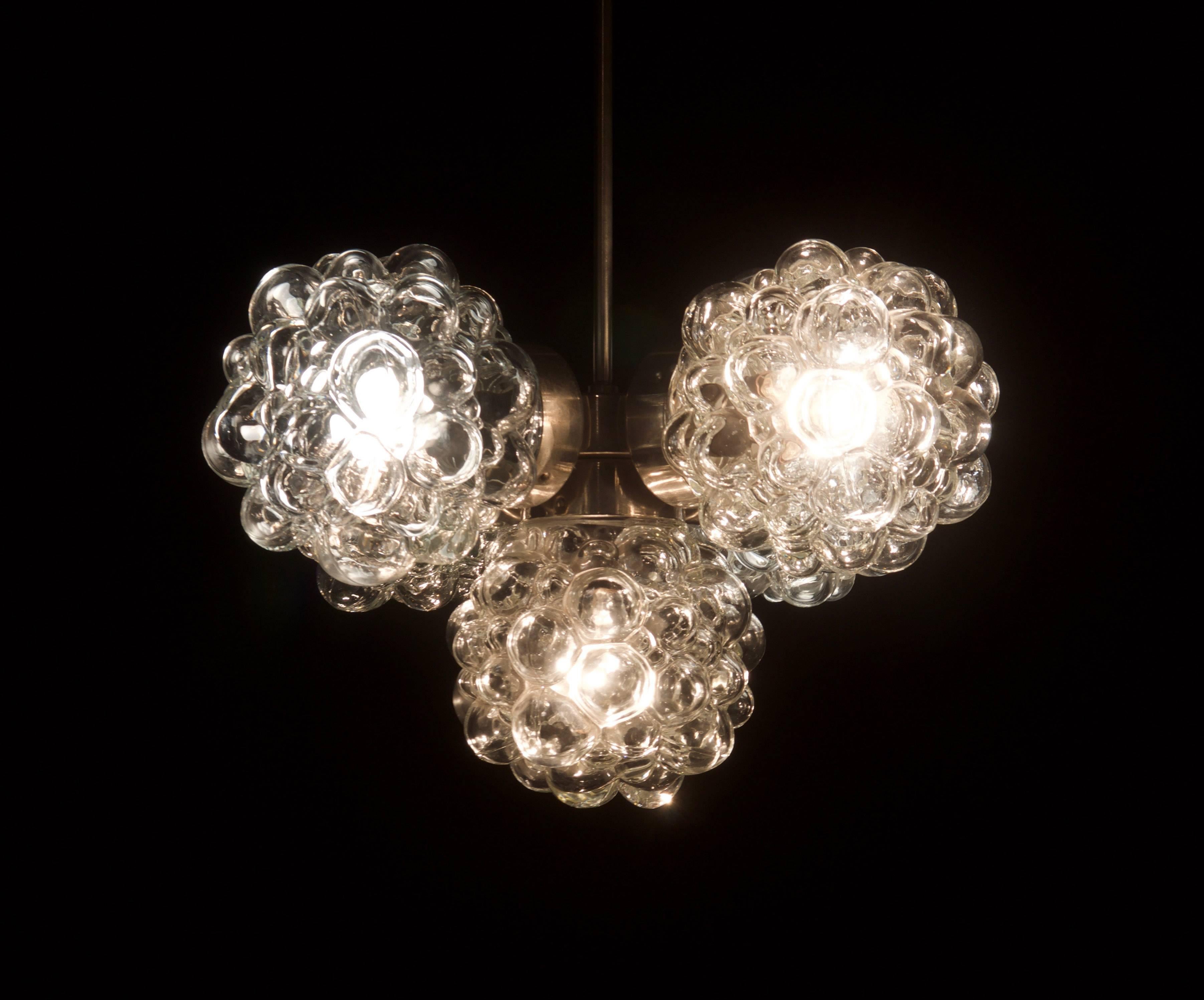 Bubble Glass Chandelier by Helena Tynell In Excellent Condition For Sale In Vienna, AT