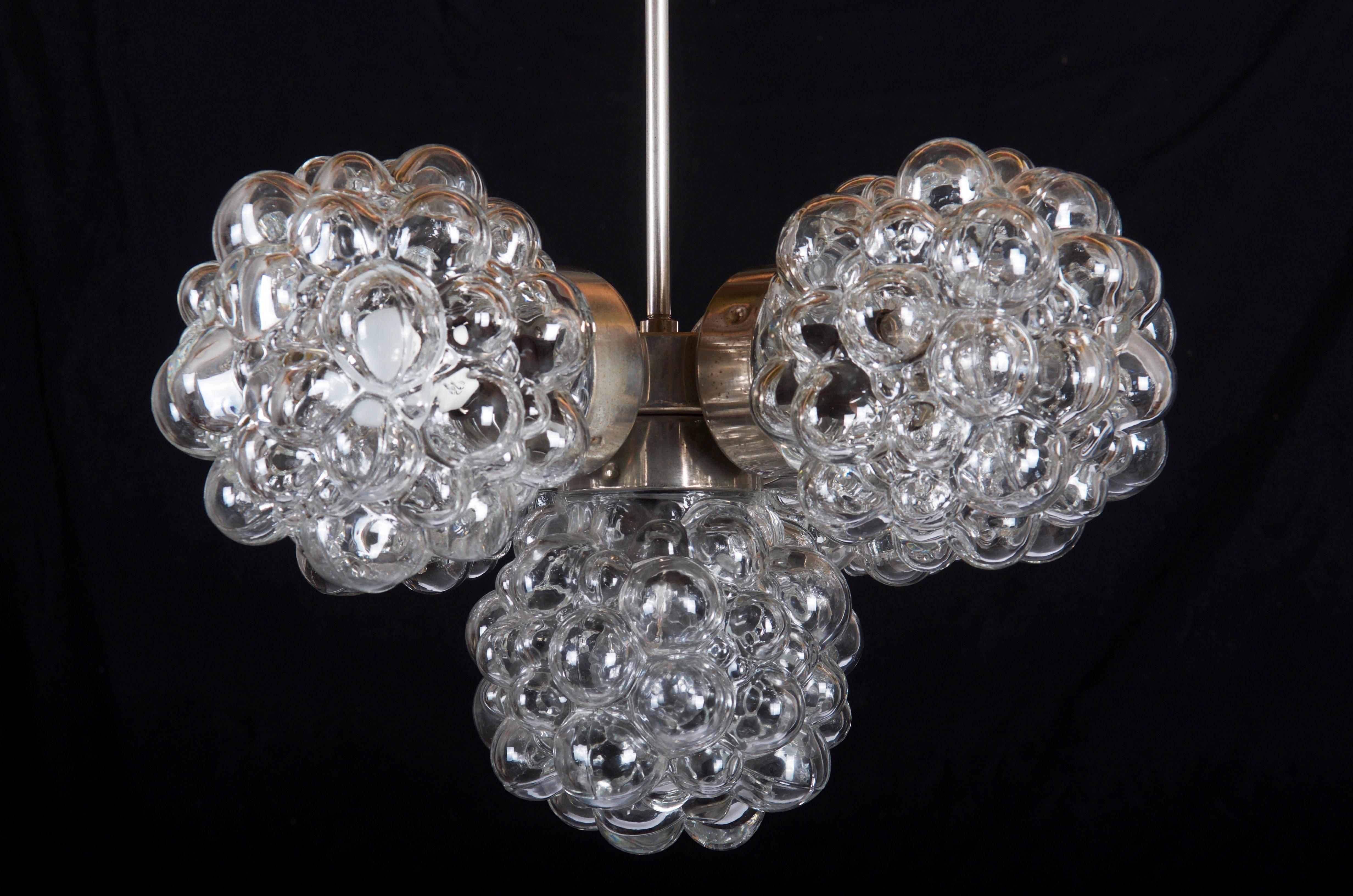 Bubble Glass Chandelier by Helena Tynell For Sale 1