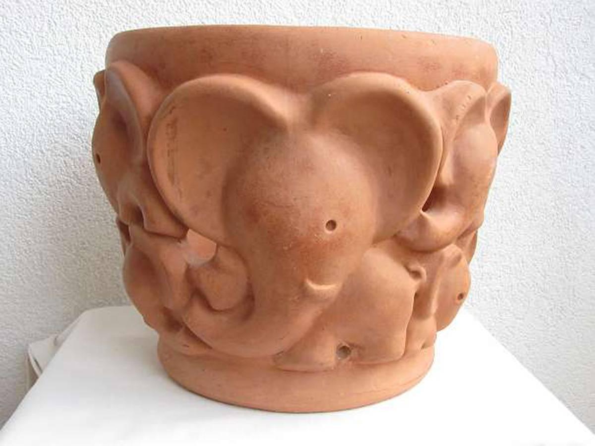 Terracotta Planter by Walter Bosse In Excellent Condition For Sale In Vienna, AT