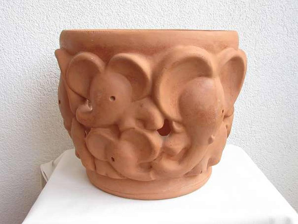 Austrian Terracotta Planter by Walter Bosse For Sale
