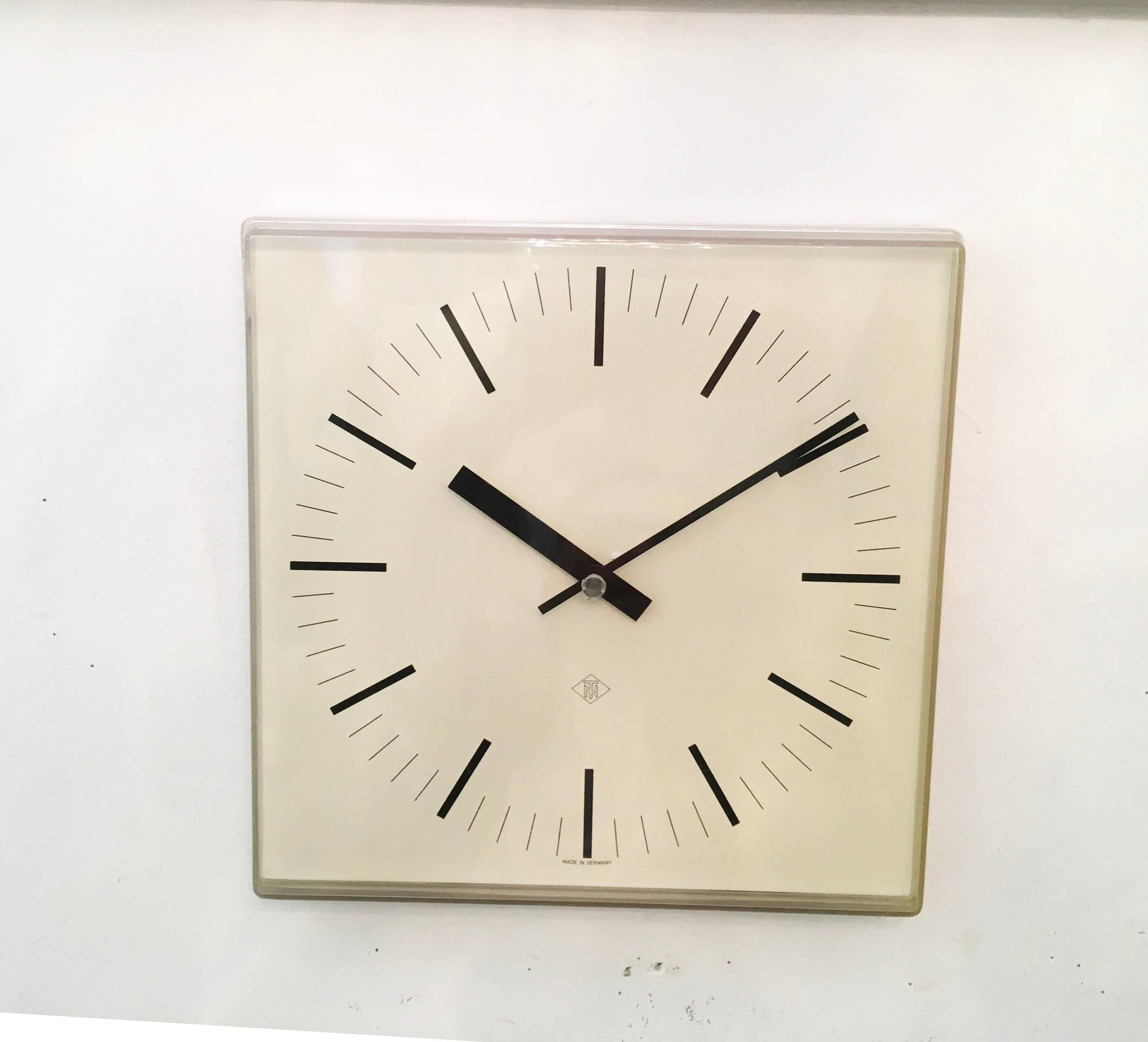 Industrial Elegant German Telenorma Electric Wall Clock