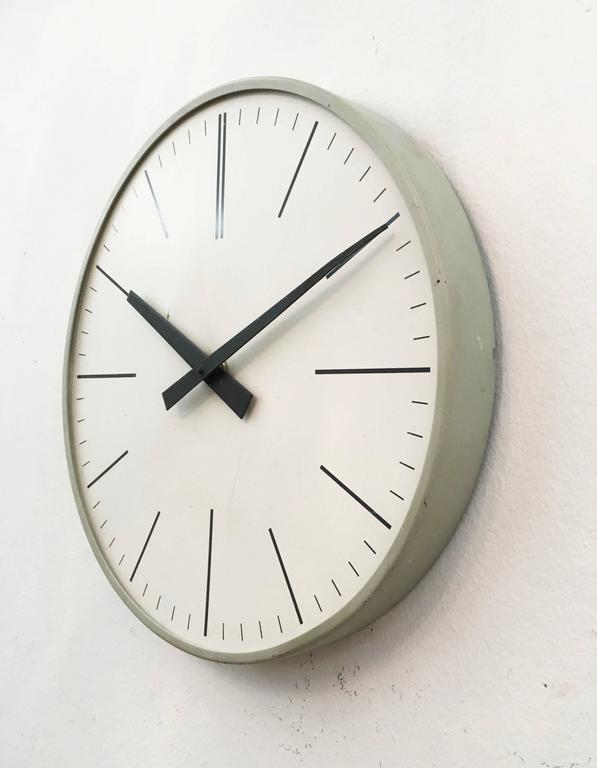 Vintage Austrian Electric Wall Clock For Sale at 1stdibs