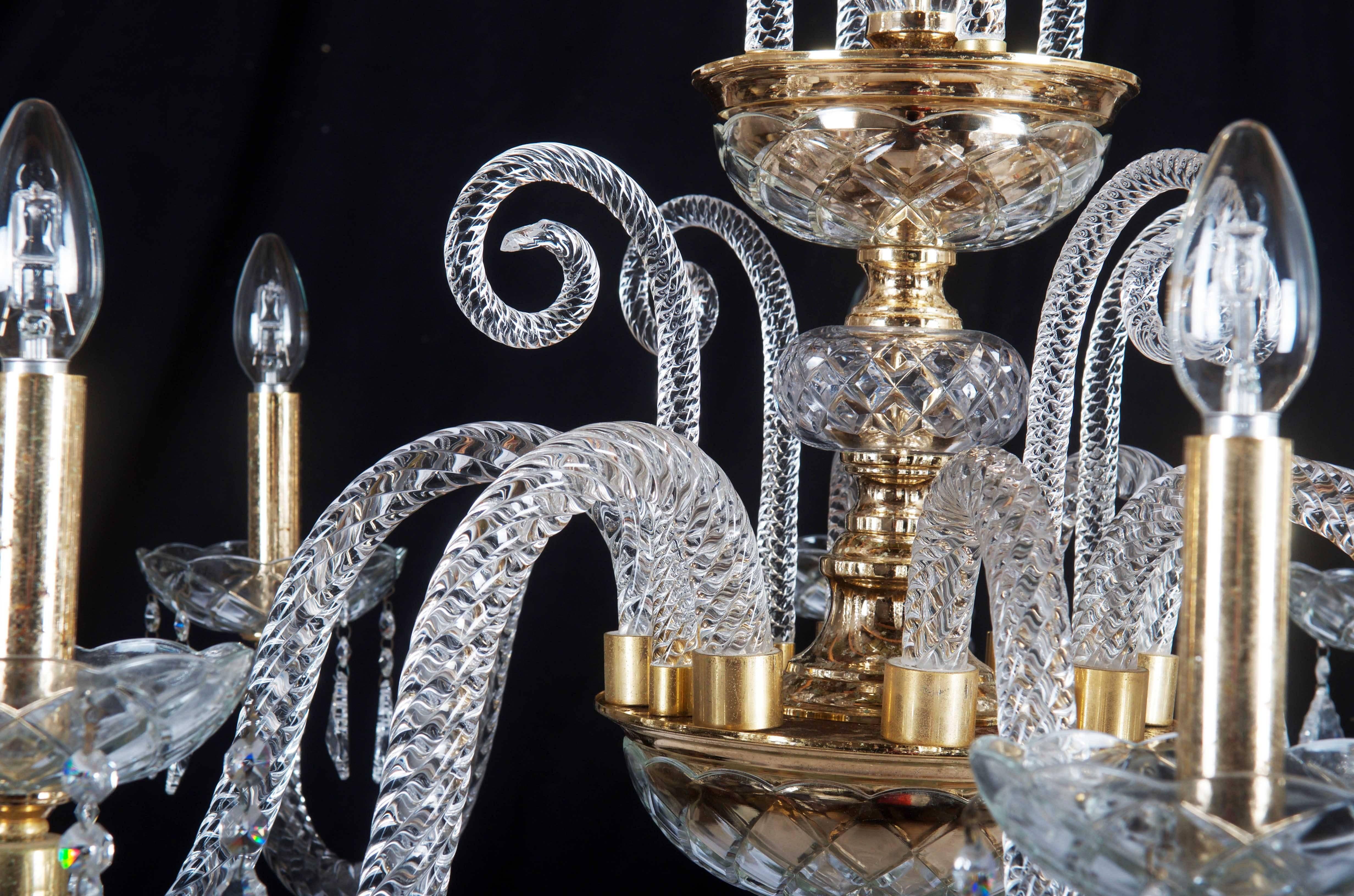Stunning Bohemian Glass Chandelier For Sale 1