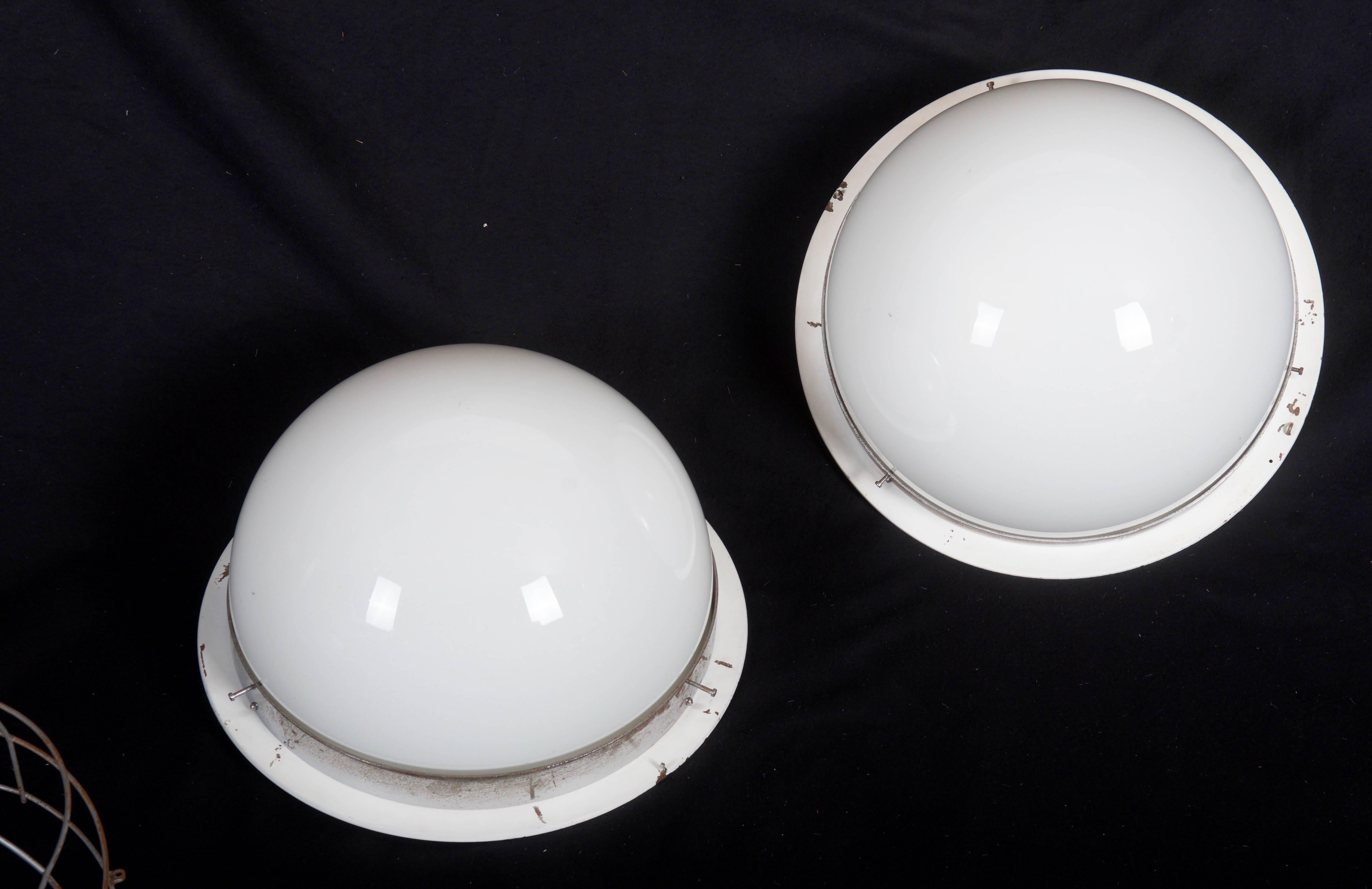 Huge Wall Lights, Sconces Flush Mount with Opaline Glass Shade 1