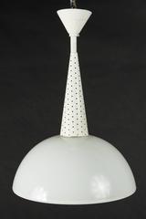 French Pendant Light Attributed to Mathieu Matégot for Holophane