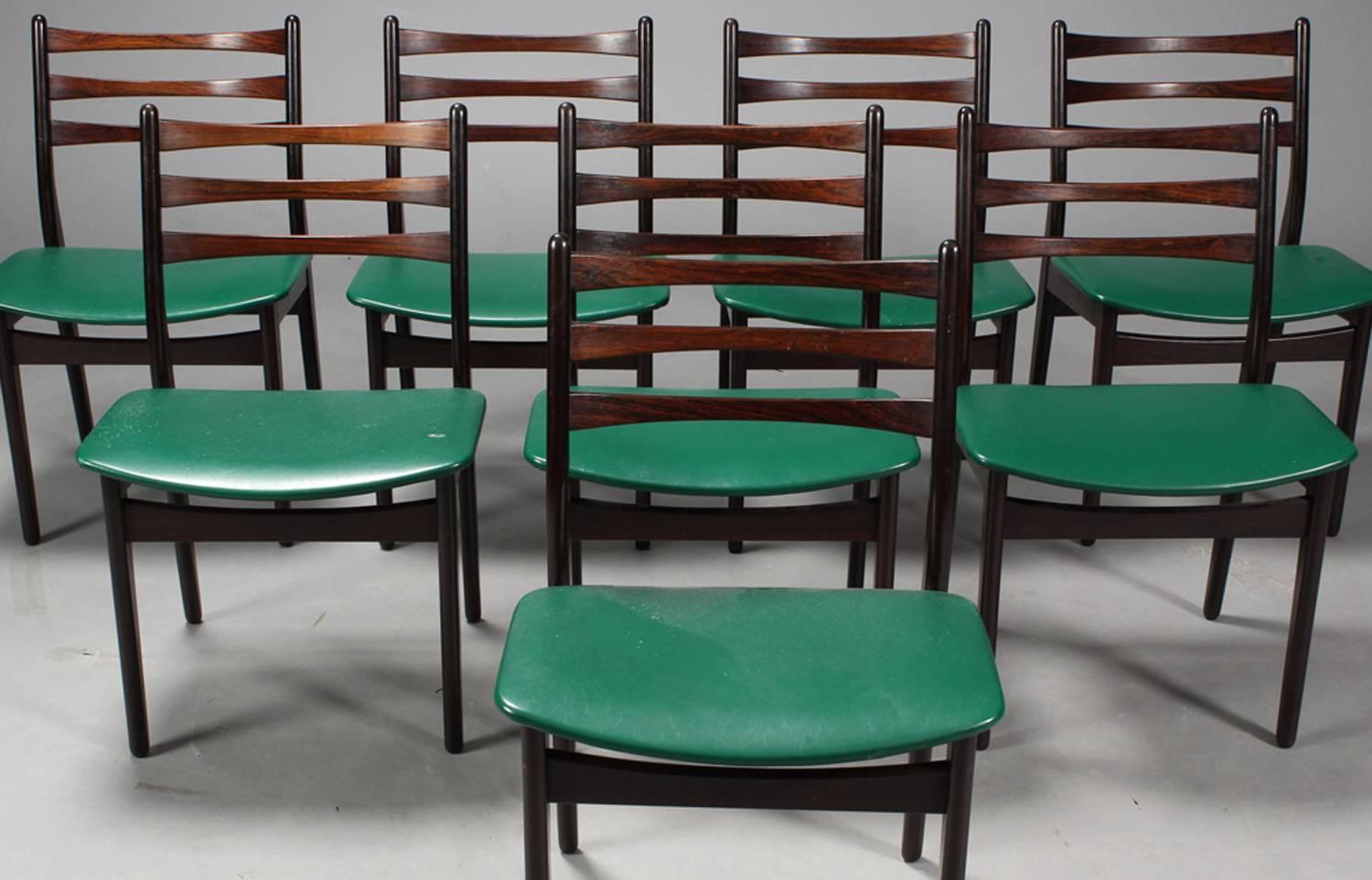 Set of Eight Swedish Dinning Chairs In Good Condition For Sale In Vienna, AT