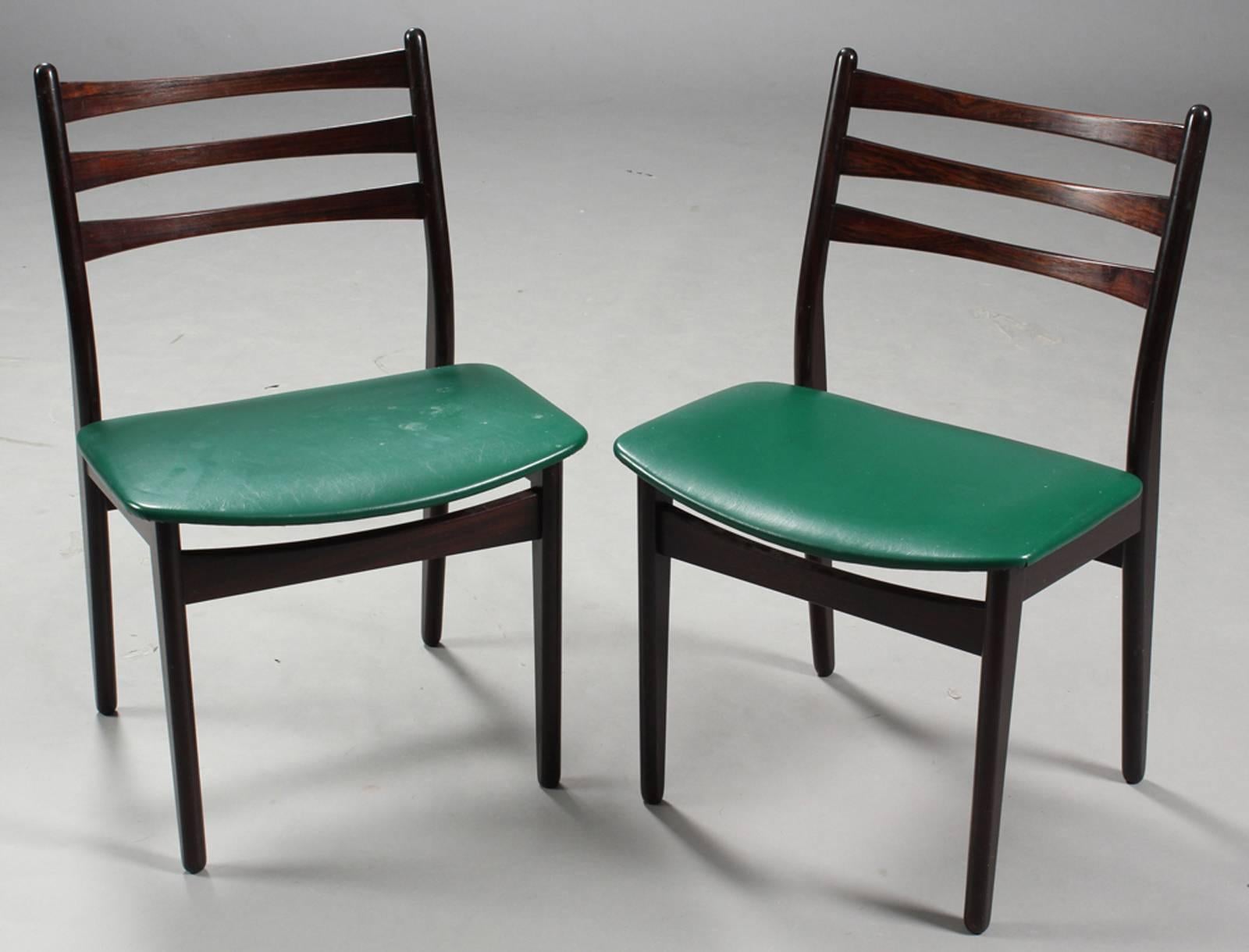 Mid-20th Century Set of Eight Swedish Dinning Chairs For Sale
