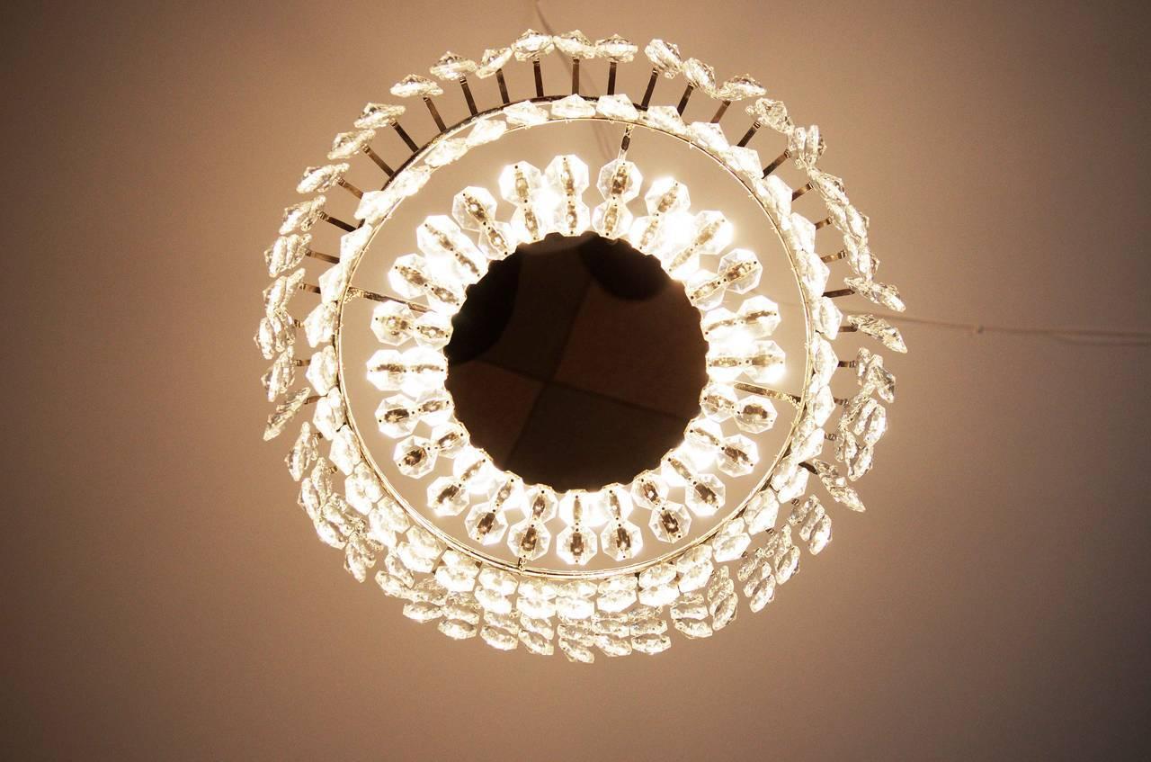 Mid-20th Century Mid Century Austrian Crystal Chandelier For Sale