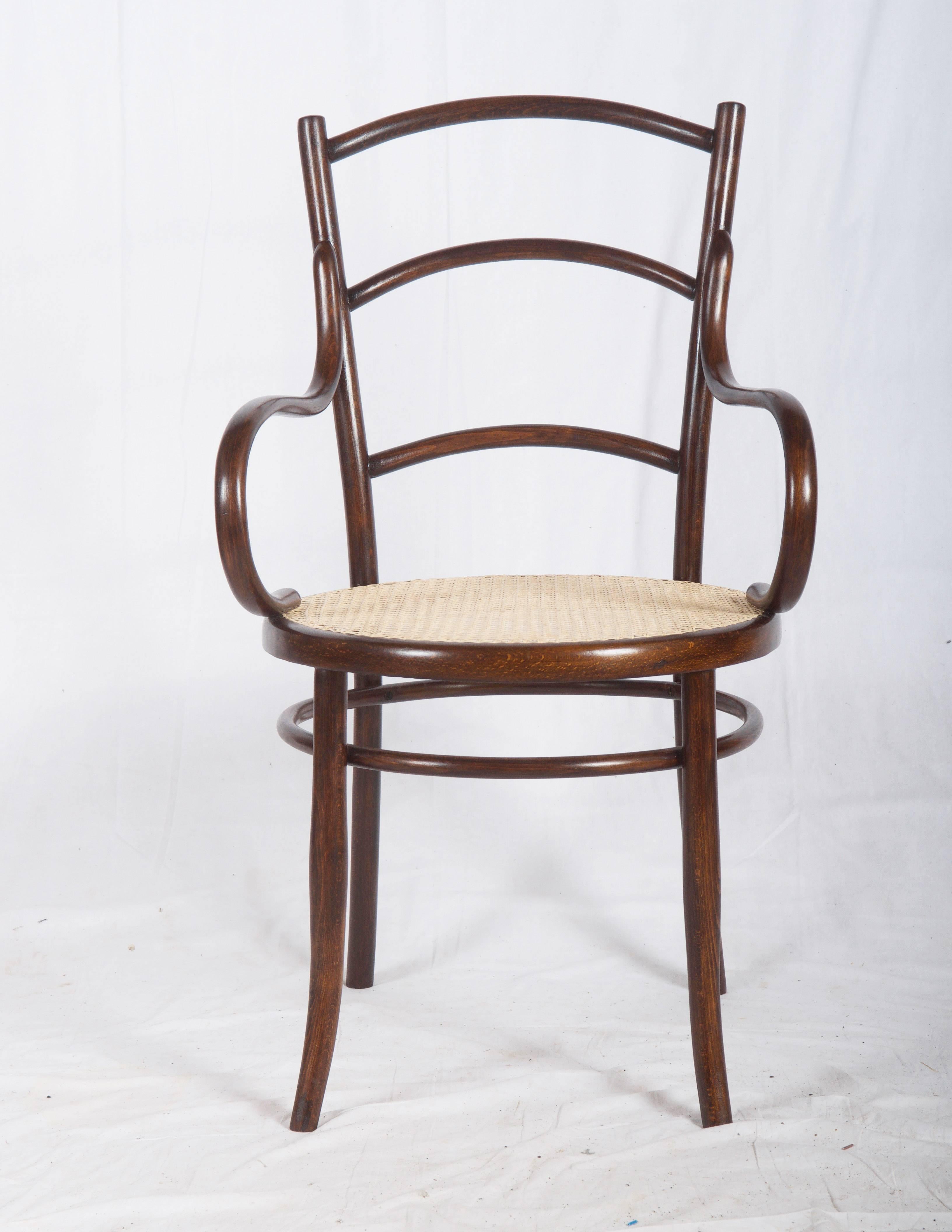 Vienna Secession Bentwood Armchair by Josef Hoffmann Succ For Sale