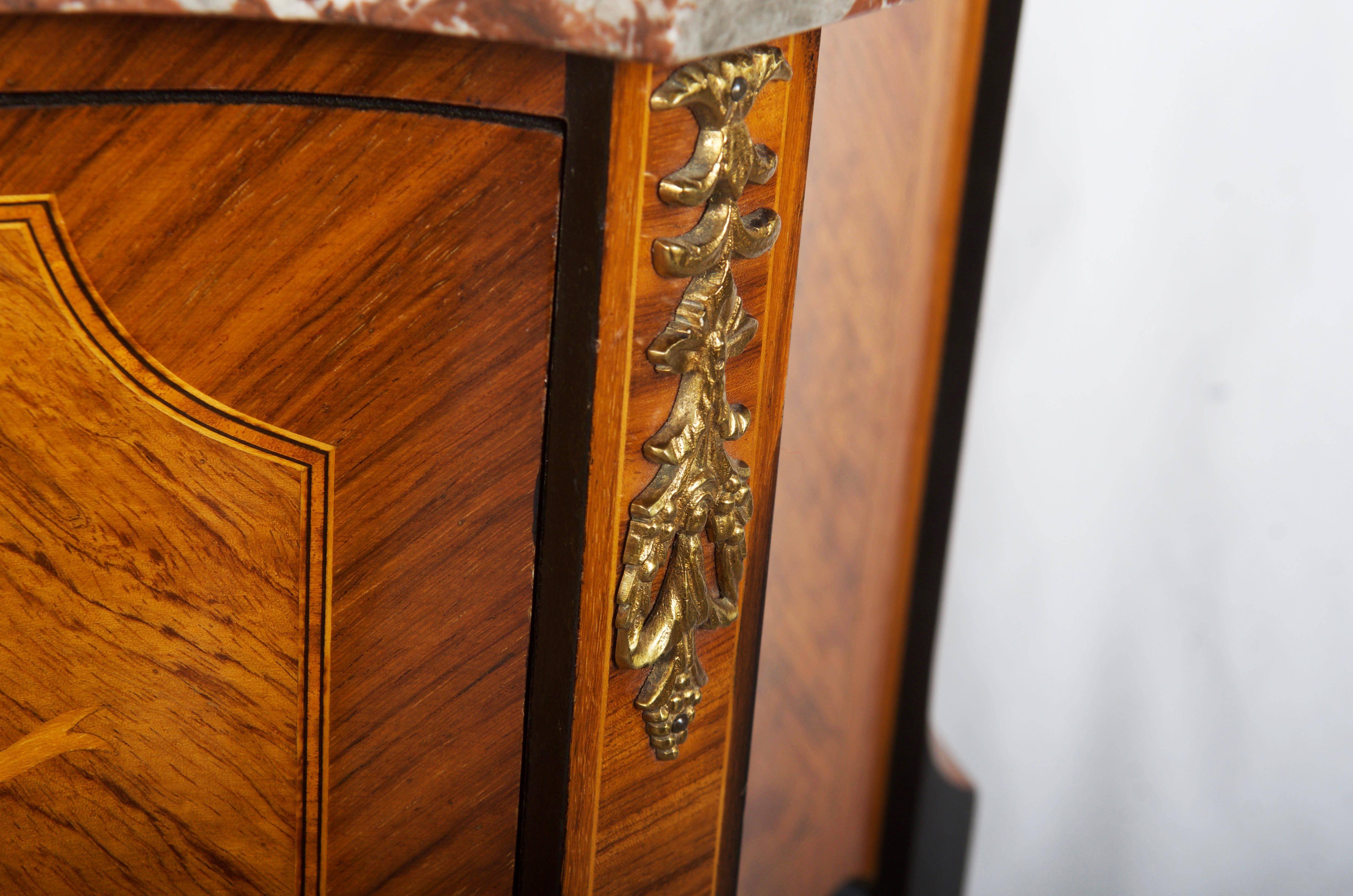 Louis XV Style Marquetry Side Table 2