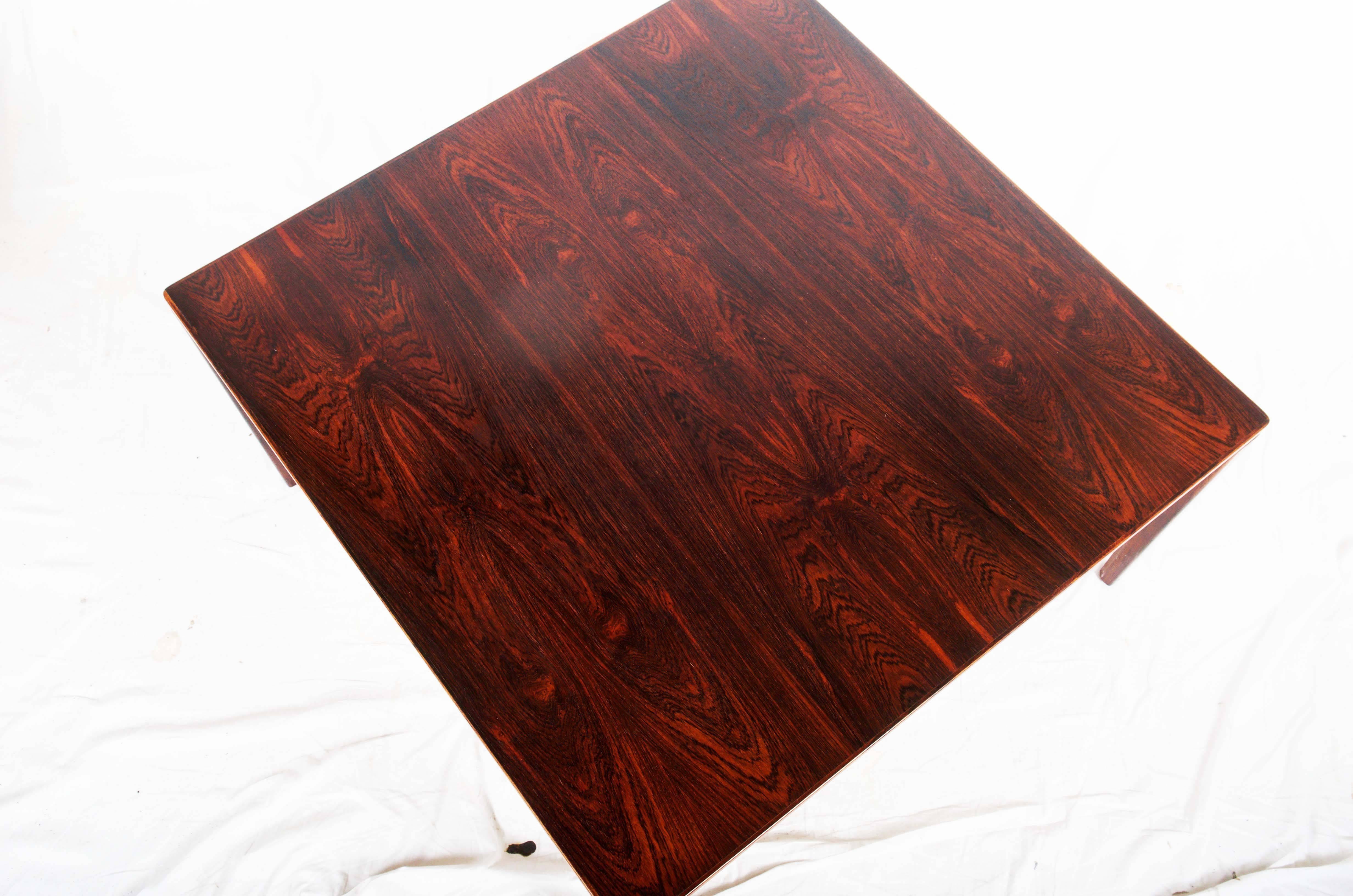 Solid hardwood with hardwood veneer, made in Sweden in the 1960s, signed ST.