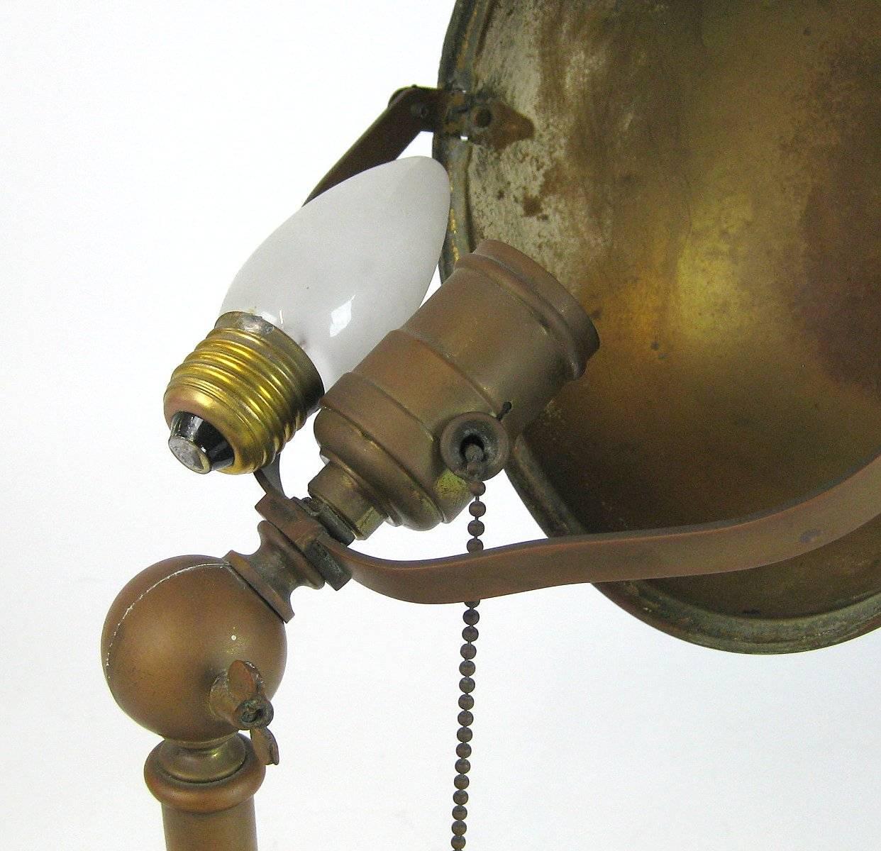 art deco brass lamp