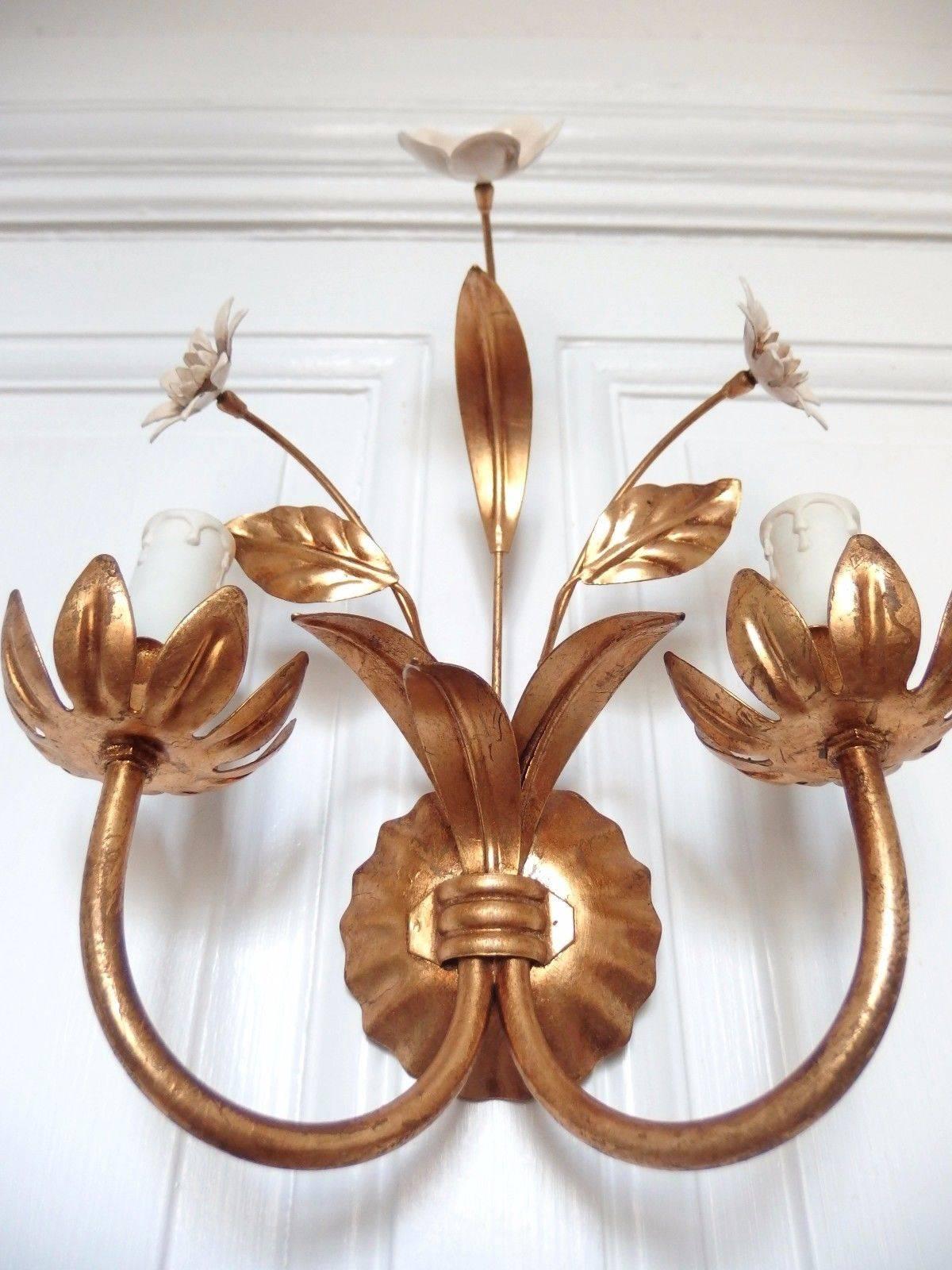 Mid-20th Century French Wall Light Sconce in the Style of Mainson Bagués  For Sale