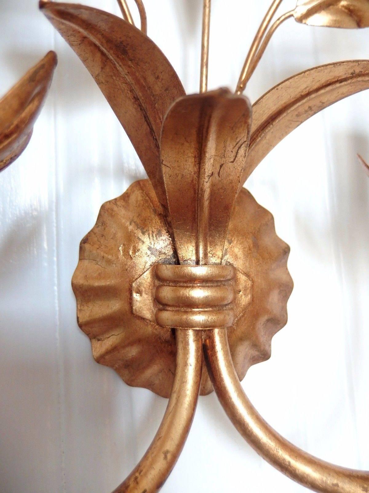 Steel French Wall Light Sconce in the Style of Mainson Bagués  For Sale