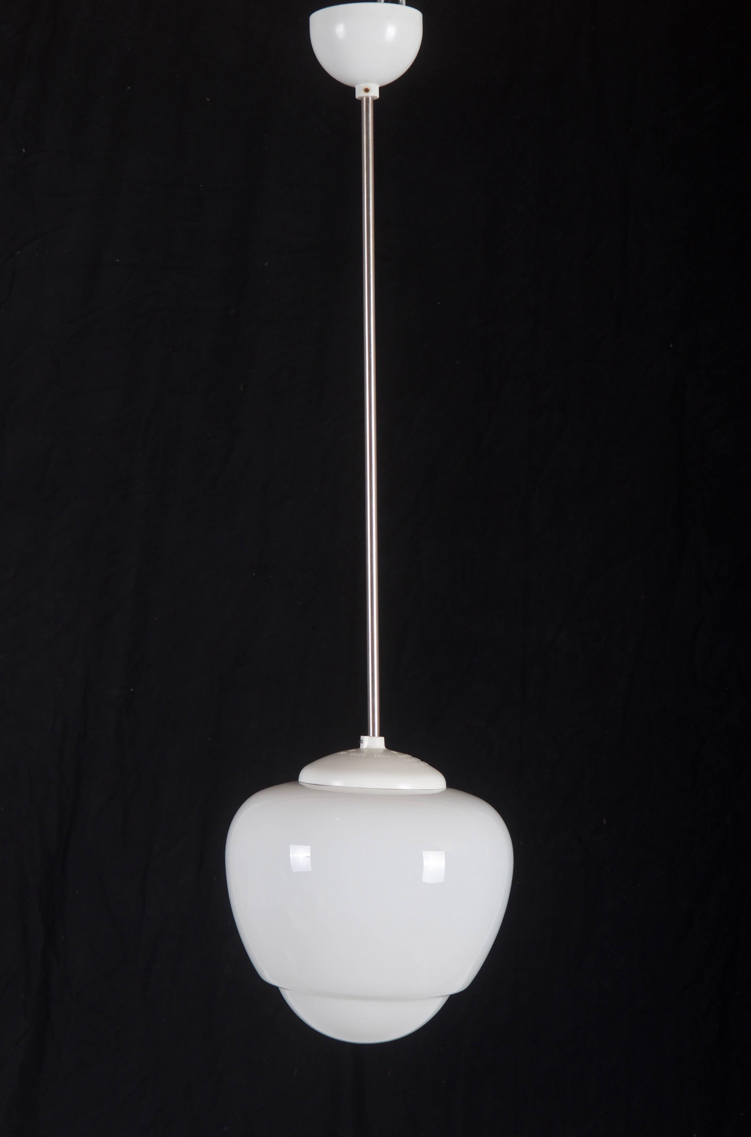 Bauhaus Opaline Pendant Lamp In Excellent Condition For Sale In Vienna, AT